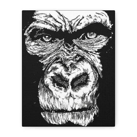 Gorilla Wall Art, Gorilla Print, Hand-Drawn Gorilla