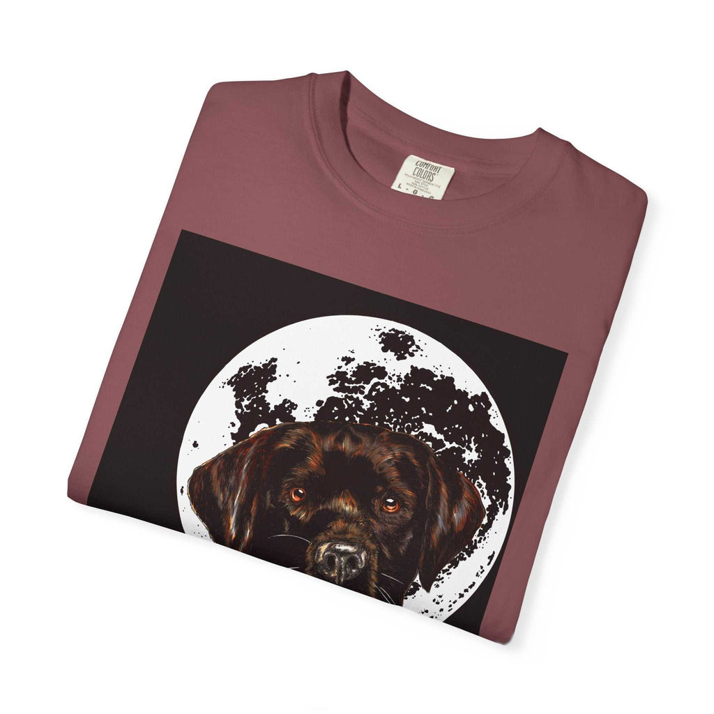 Moonlit Chocolate Lab Unisex Garment-Dyed T-Shirt