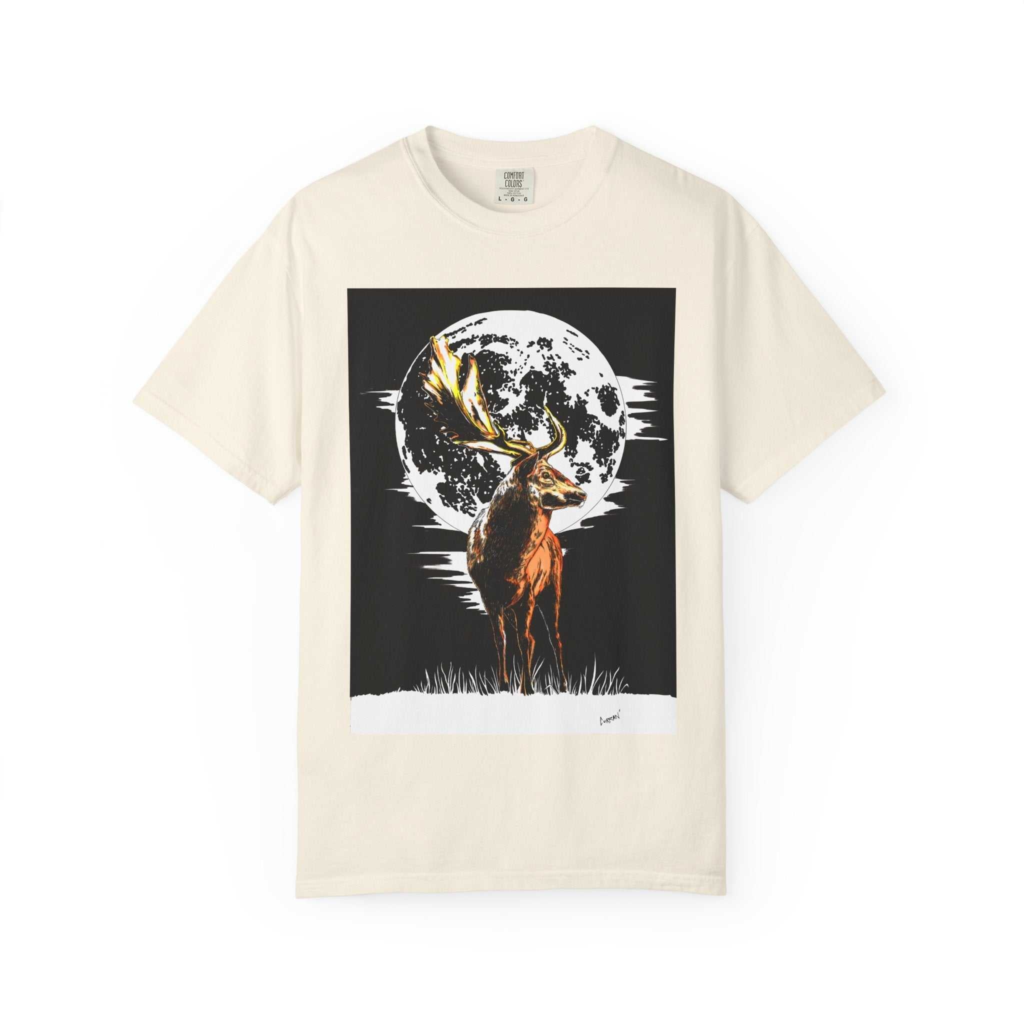 Moonlit Stag Unisex T-Shirt - Nature-Inspired Graphic Tee