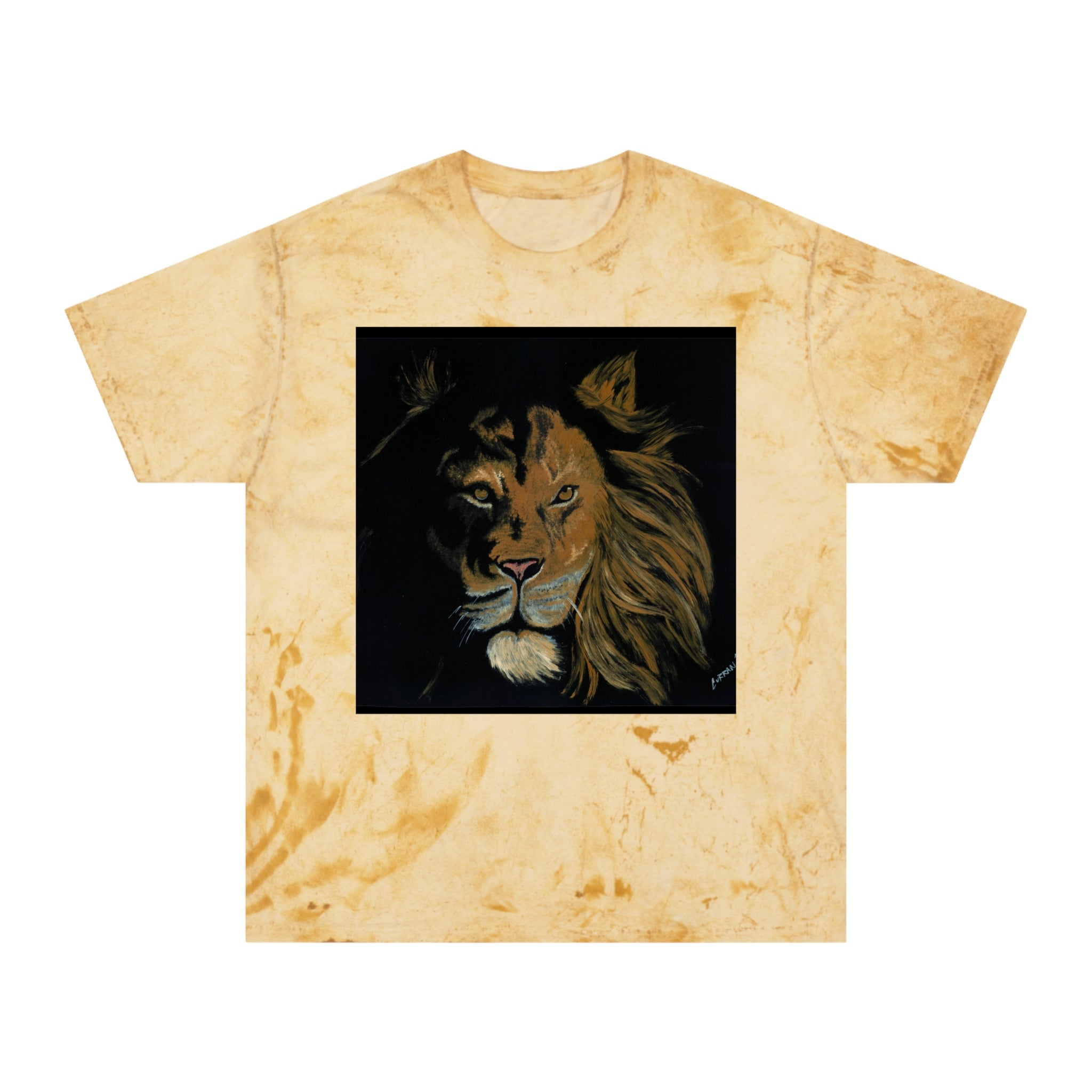 Color Blast T Shirt Powerful Lion Design by Kris Curran