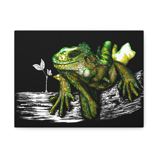 Iguana Print, Hand-Drawn Reptile Art, Lizard Wall Decor