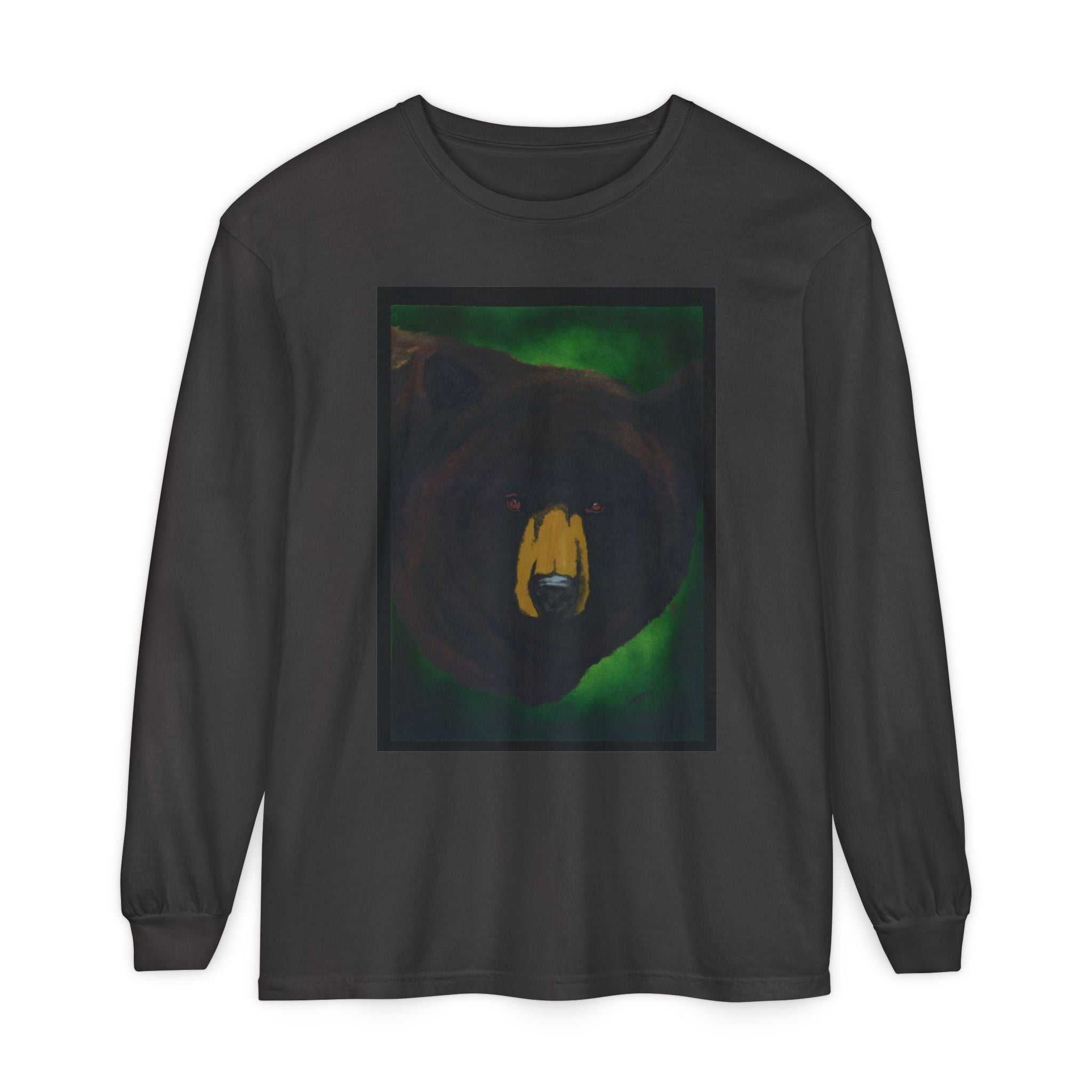 Brown Bear Portrait Long Sleeve Unisex T Shirt