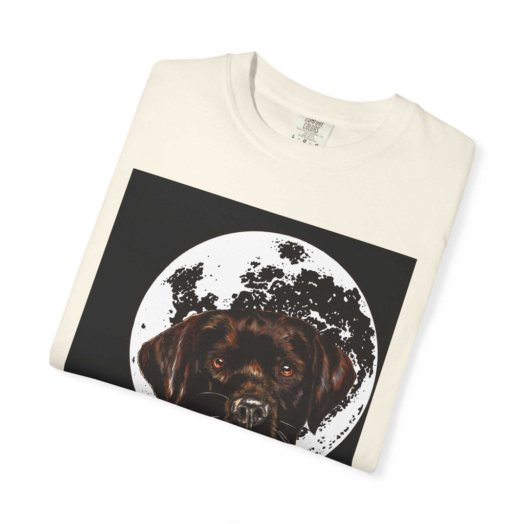 Moonlit Chocolate Lab Unisex Garment-Dyed T-Shirt