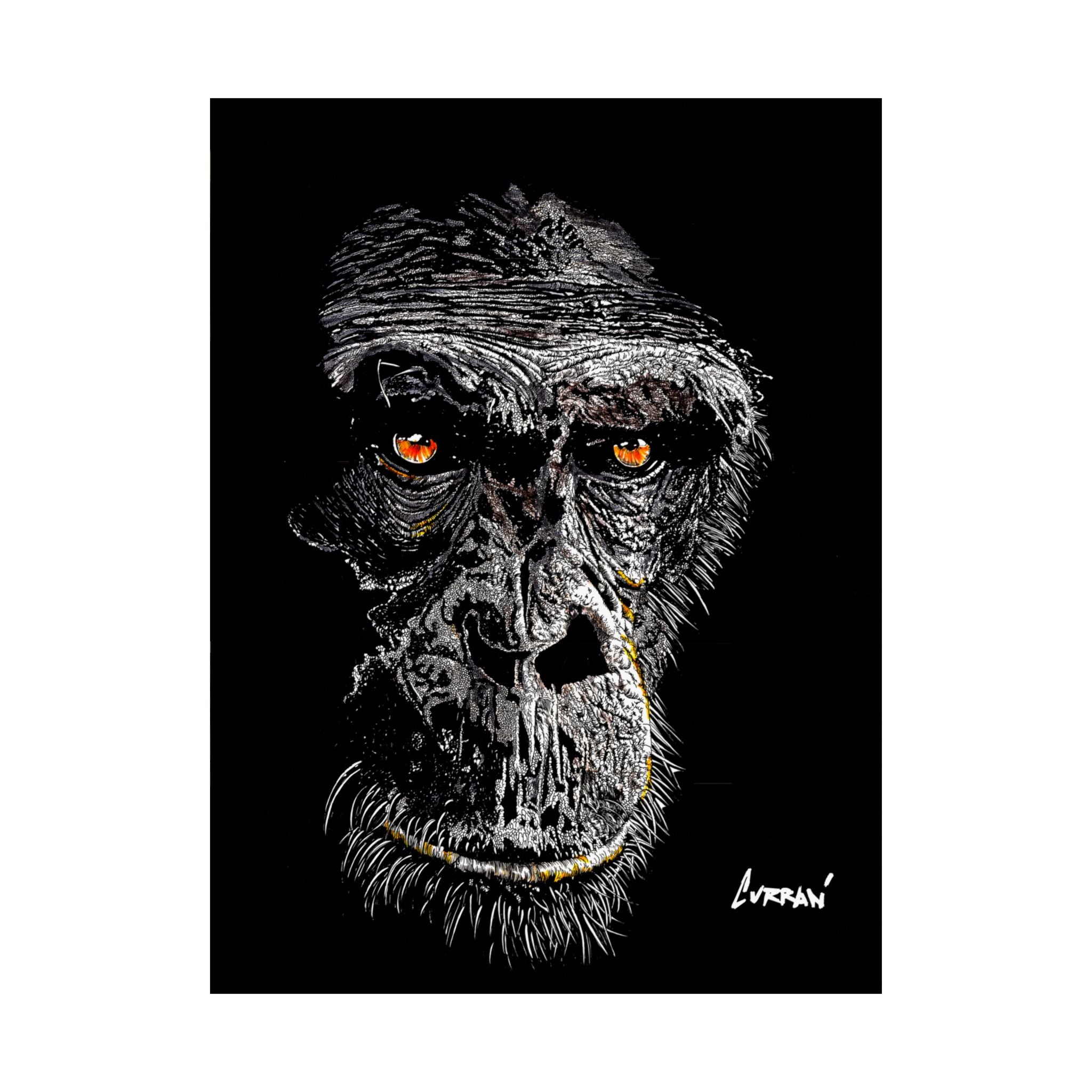 Gorilla Art Satin Poster - 300gsm | Bold Animal Wall Décor