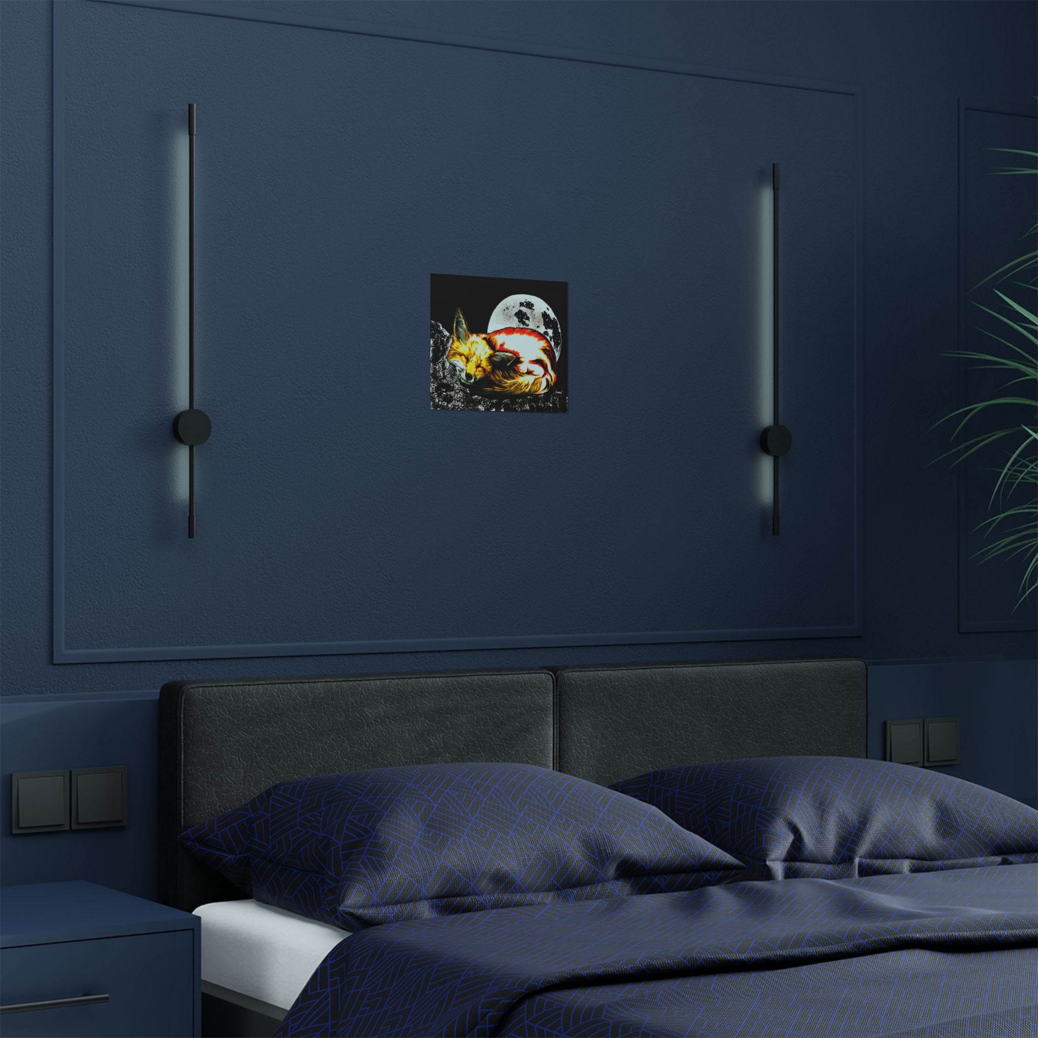 Dreamy Fox Satin Poster - 300gsm Art Print for Animal Lovers