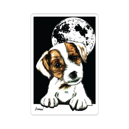 Cute Beagle Moon Kiss-Cut Stickers