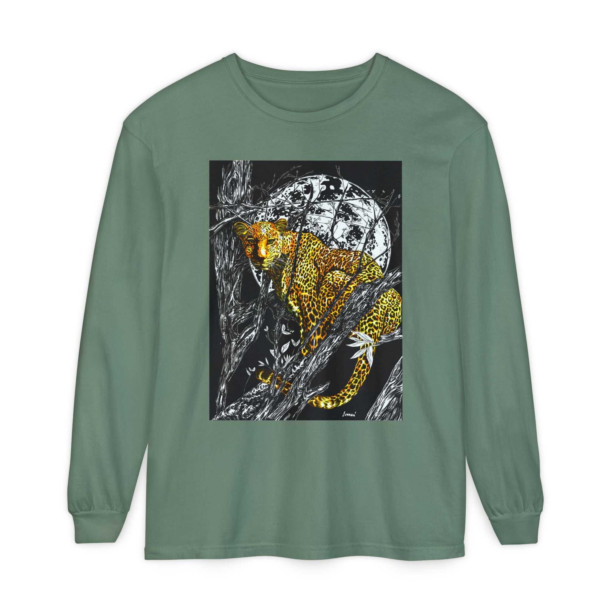 Wild Cheetah Unisex Long Sleeve T Shirt Eco-Friendly