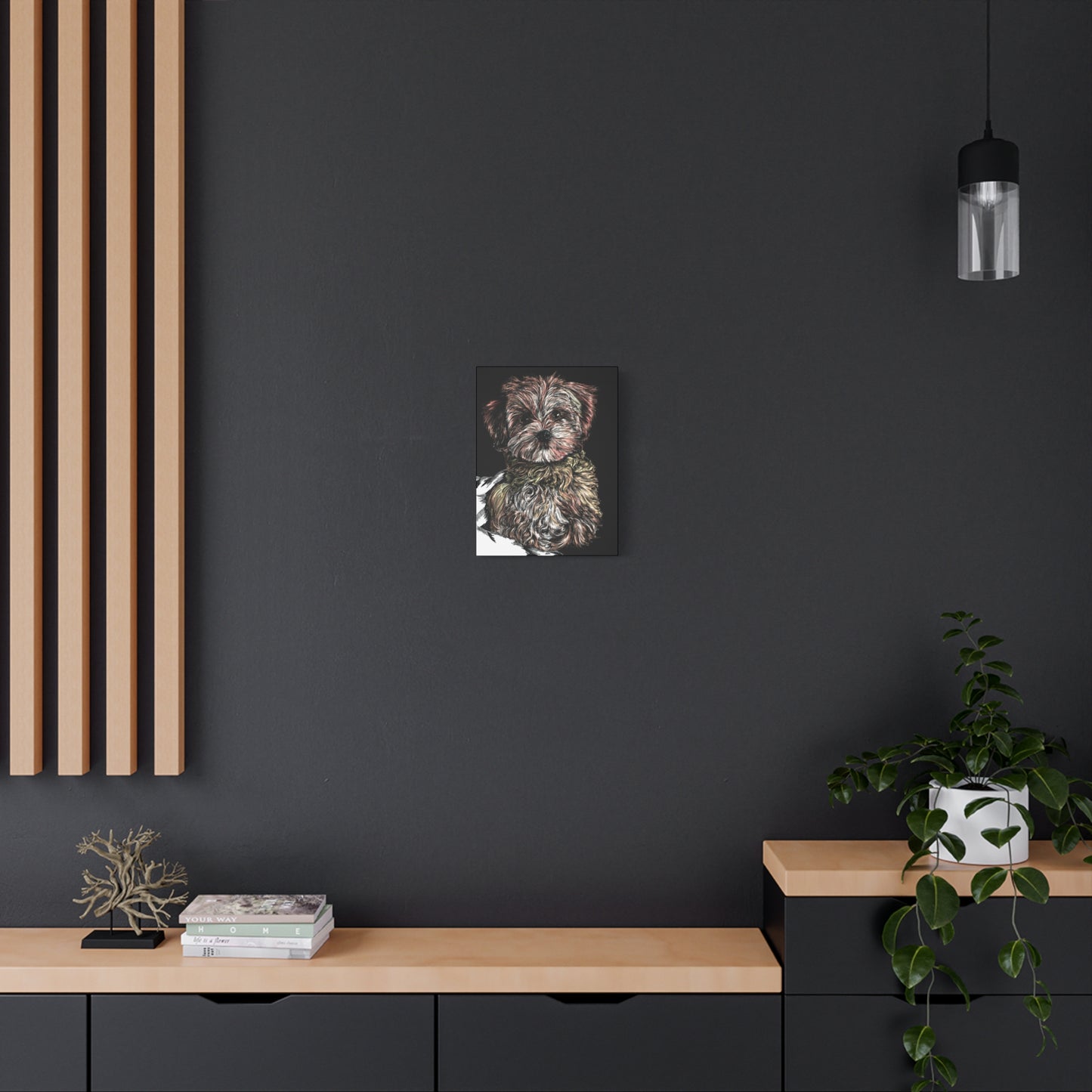 Hand Drawn Dog Portrait Canvas