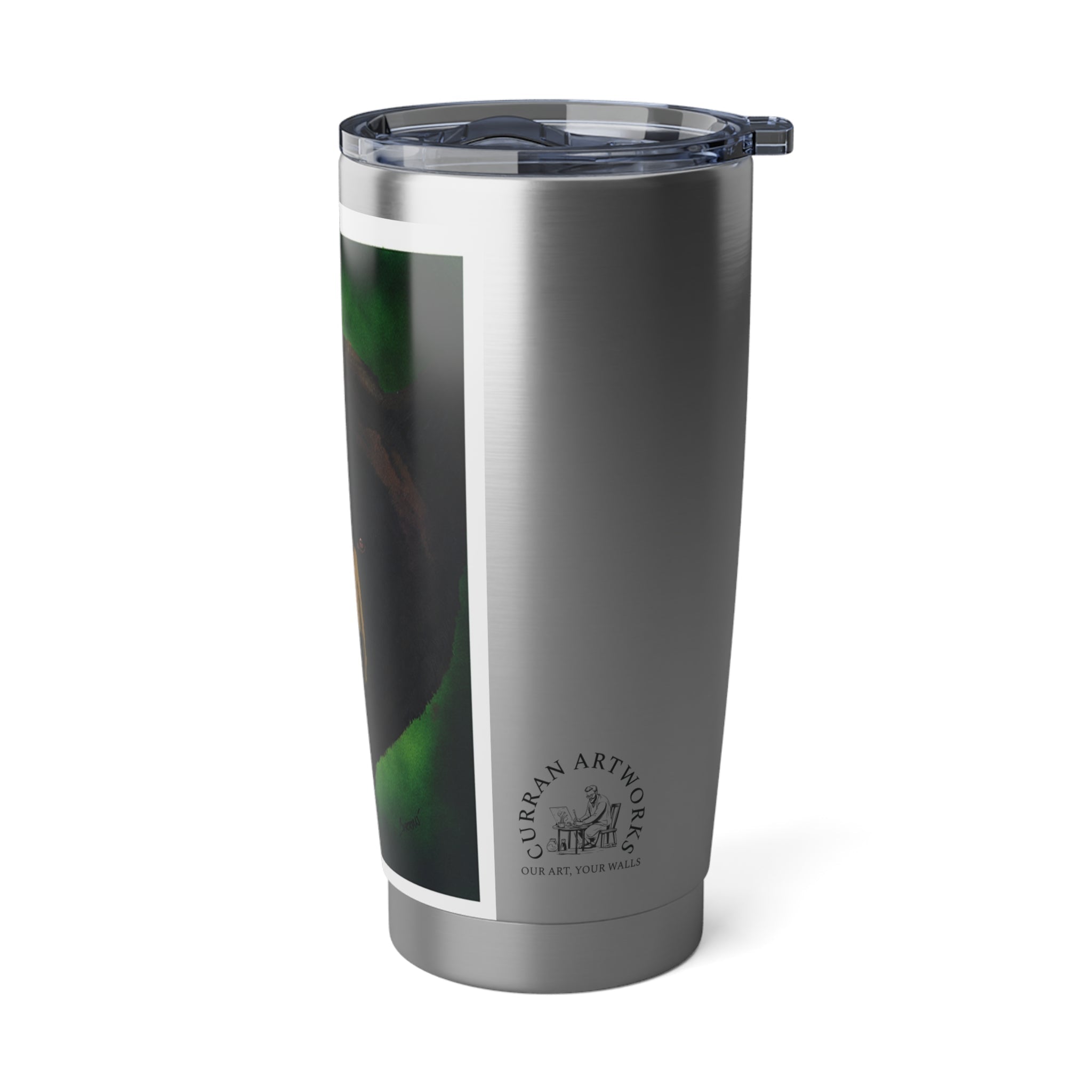 Brown Bear Art 20oz Tumbler - Hand Painted Travel Mug