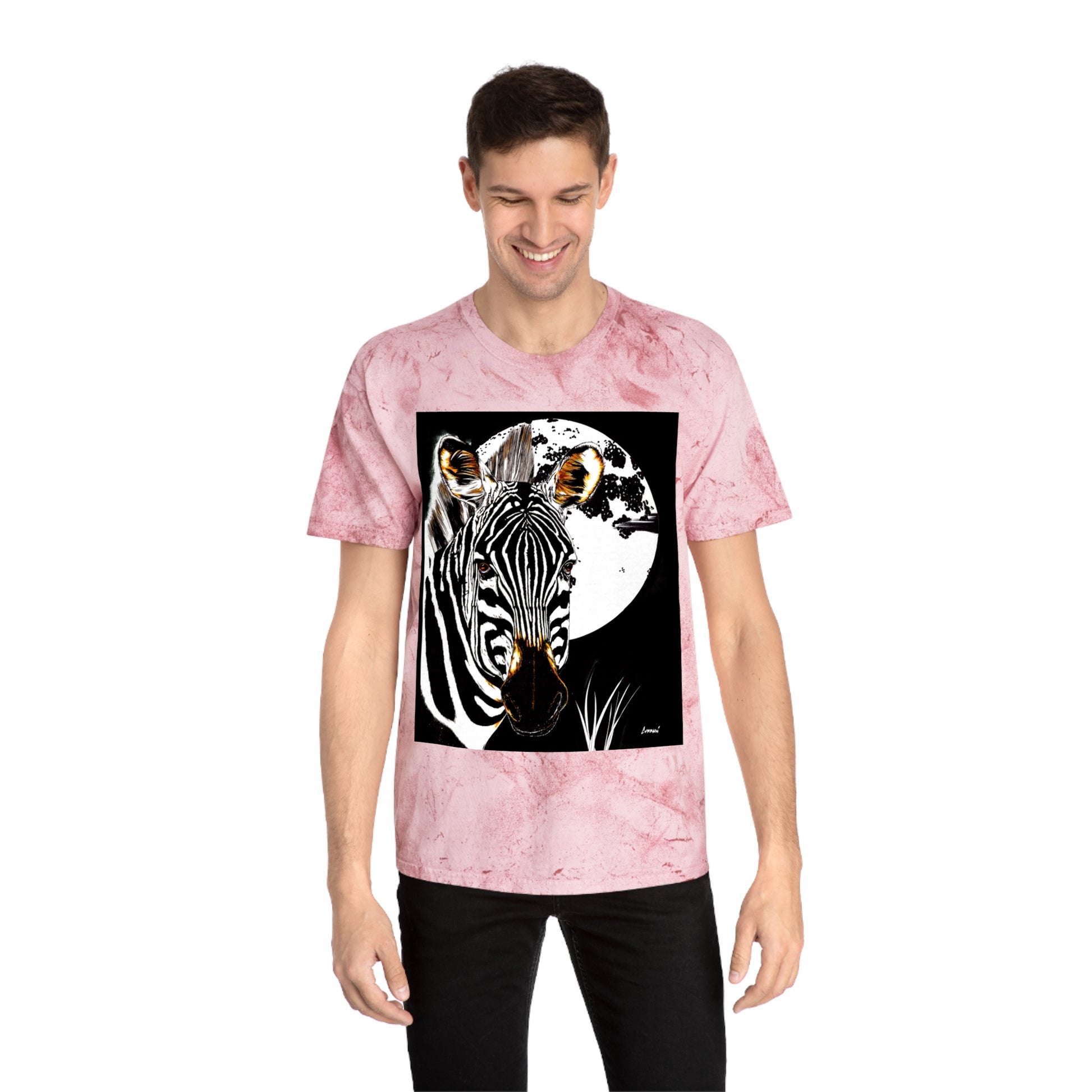 Color Blast Zebra Unisex T shirt