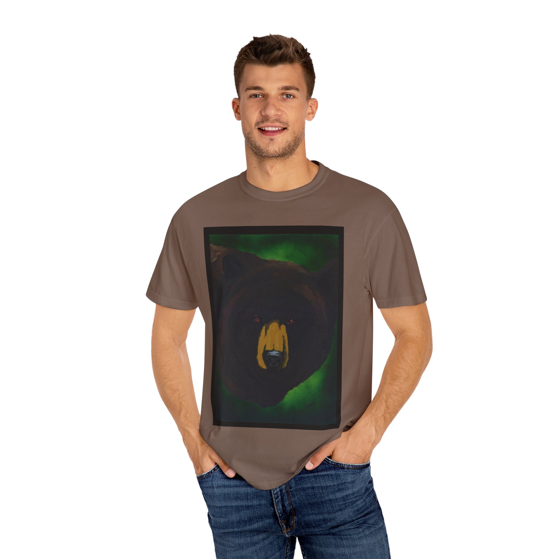 Brown Bear Unisex Garment-Dyed T-Shirt - Nature Apparel
