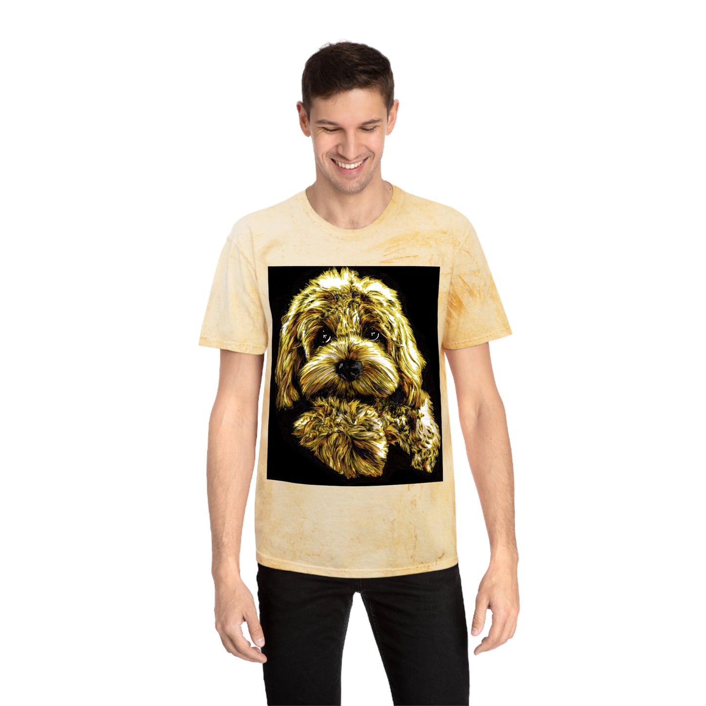 Puppy Color Blast Lover T-Shirt - Unisex Pet Portrait Tee
