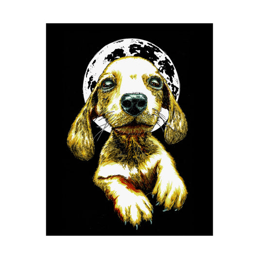 Charming Dog Satin Poster - 300gsm Wall Art Print