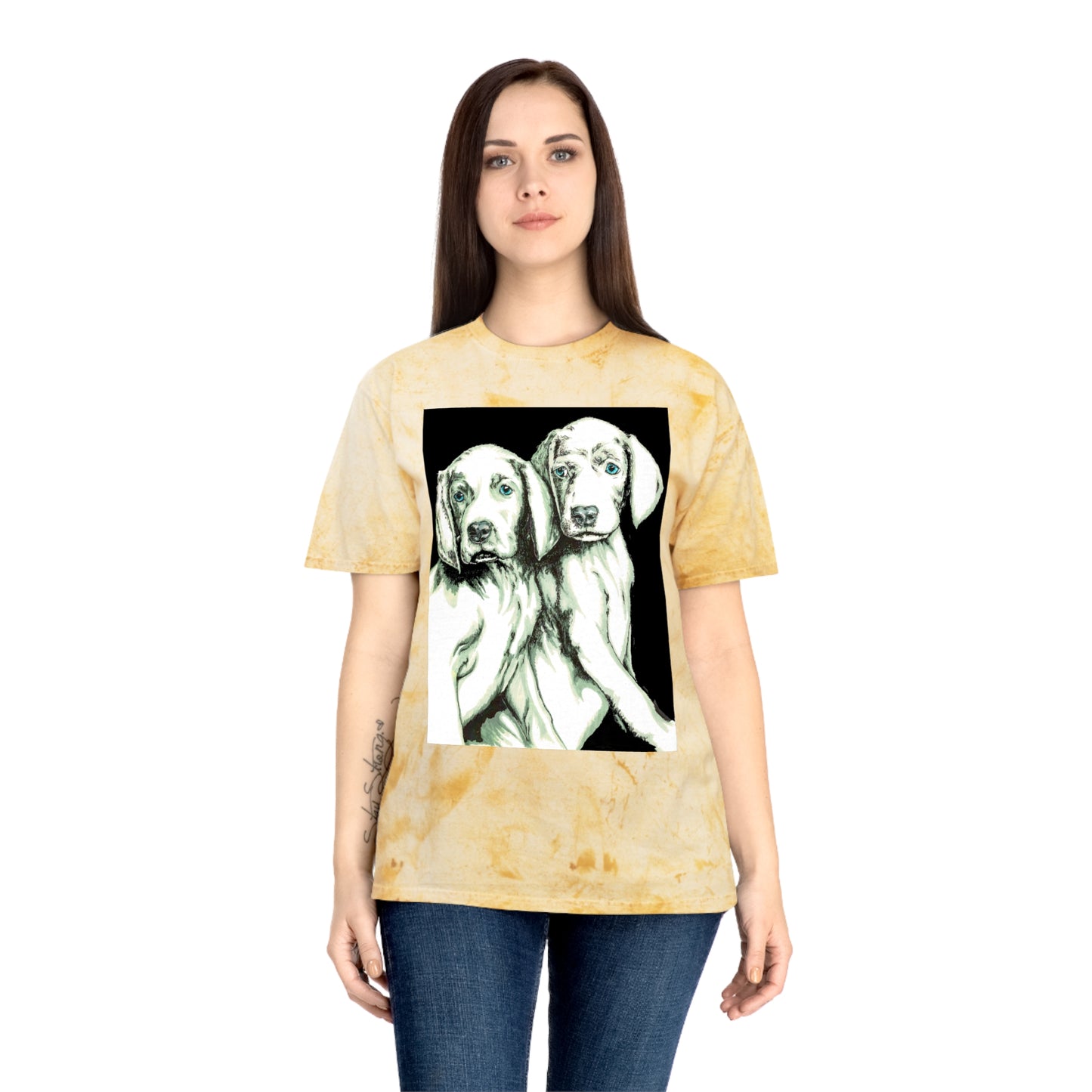 Color Blast Unisex T-Shirt with Playful Dog Design