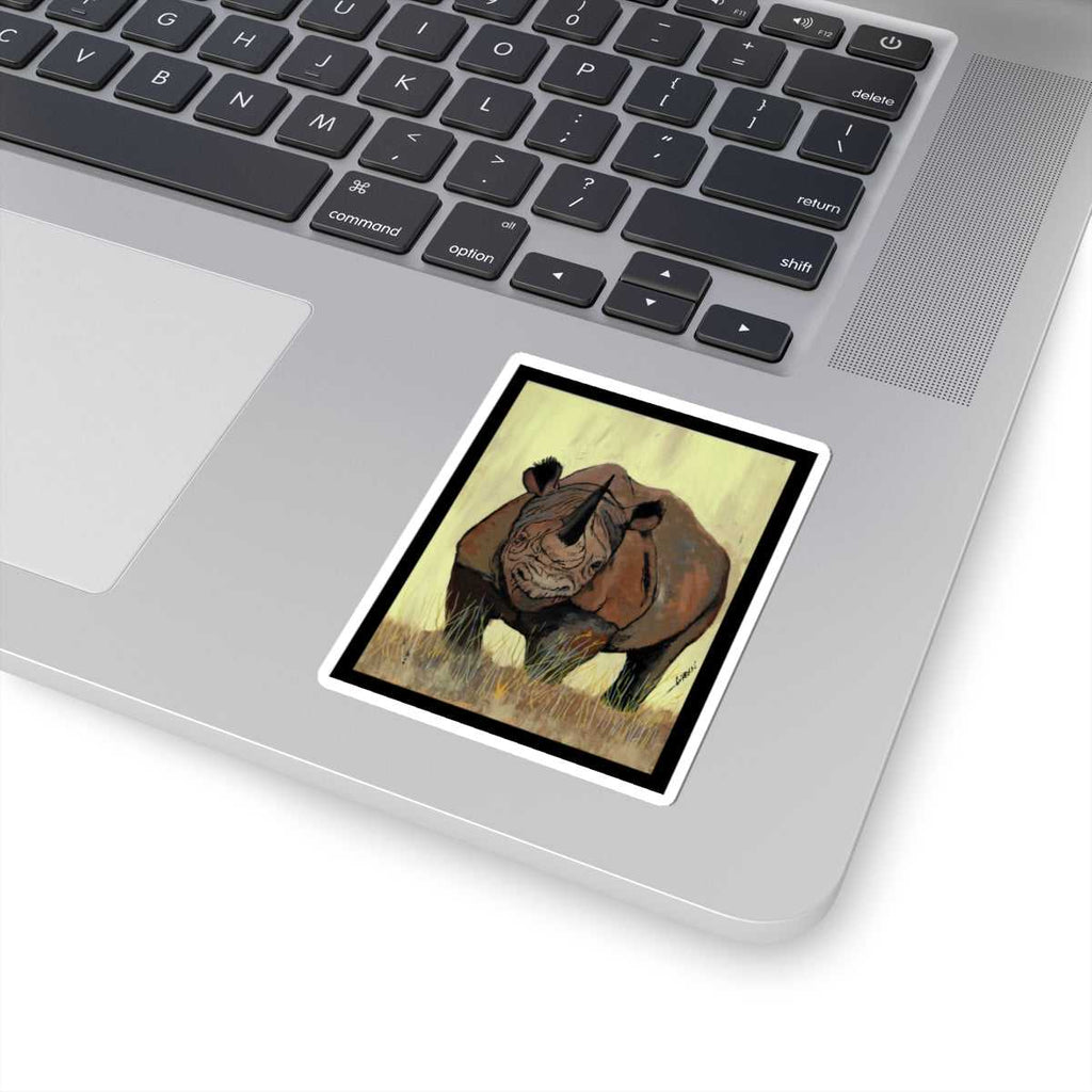 Discover the perfect addition to your collection with our Rhinoceros Kiss-Cut Stickers, Wildlife Art for Nature Lovers. Shop now! 🦏🌿 #wildlifeart