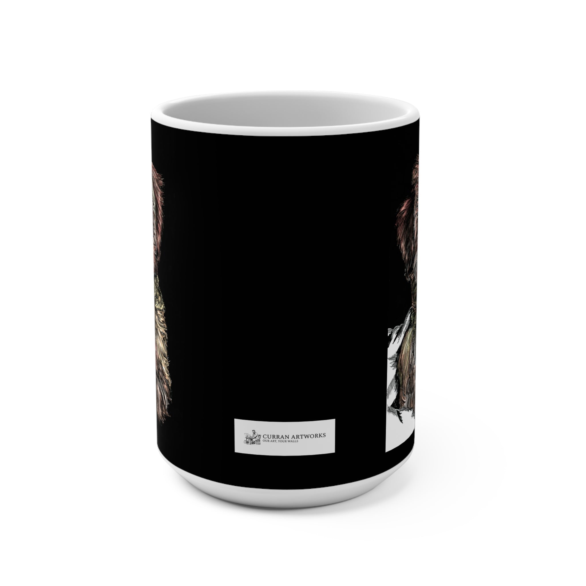 Artistic 15oz Dog Mug - Perfect for Pet Lovers & Gift Giving