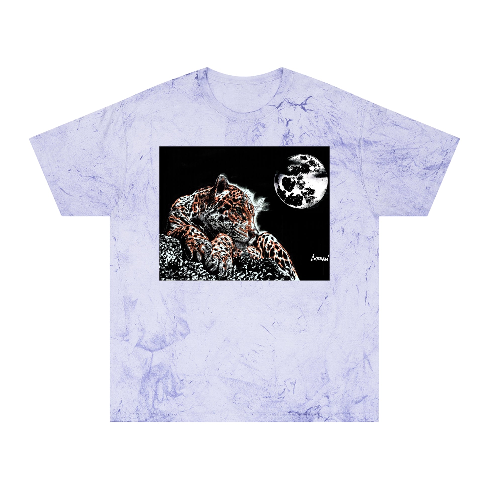 Leopard in the Moonlight T Shirt Original Hand Drawn Art
