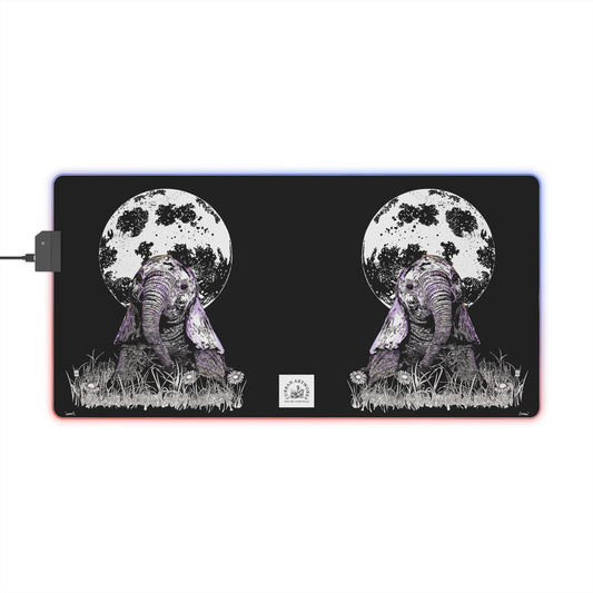 LED Elephant Gaming Mouse Pad - Stylish Setup for Gamers