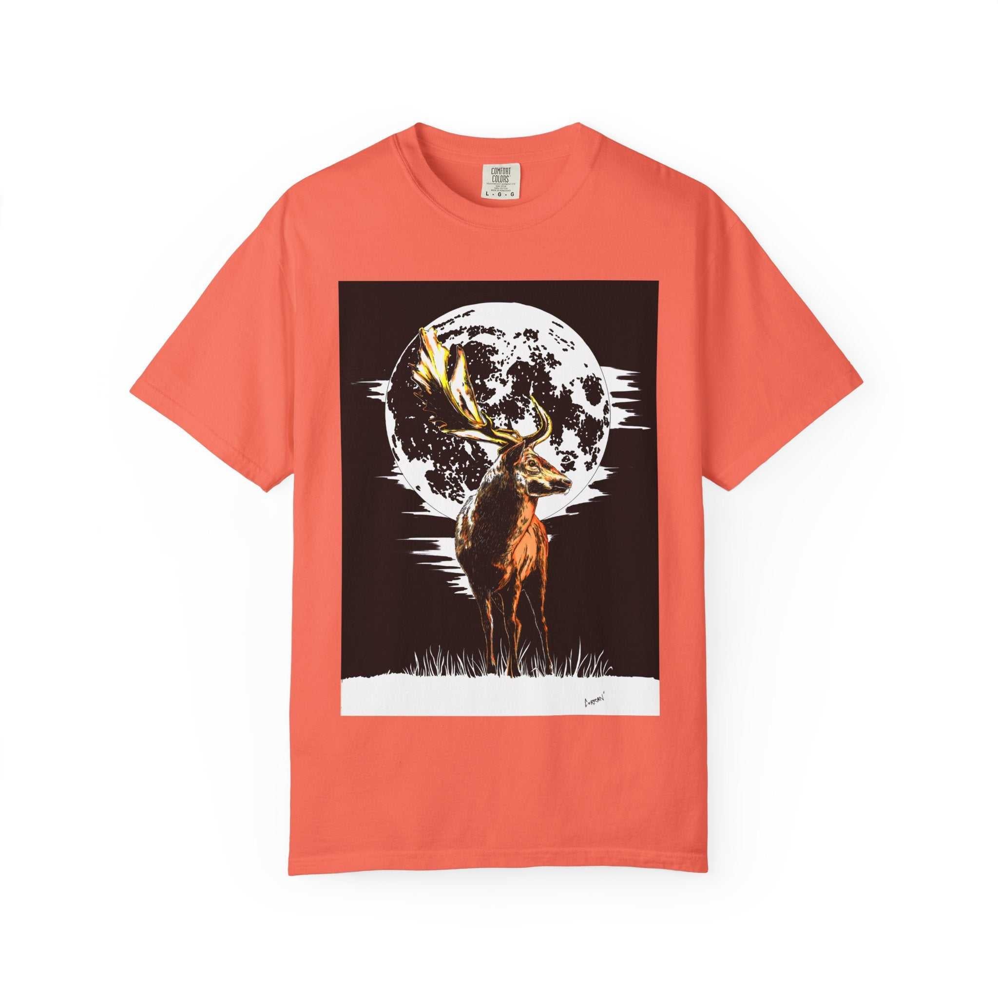 Moonlit Stag Unisex T-Shirt - Nature-Inspired Graphic Tee