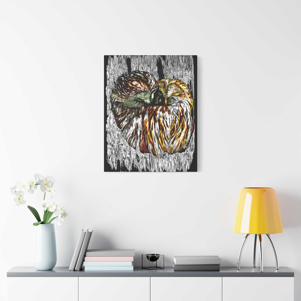 Owl Wall Art, Owl Print, Hand-Drawn Owls, Wildlife Art,