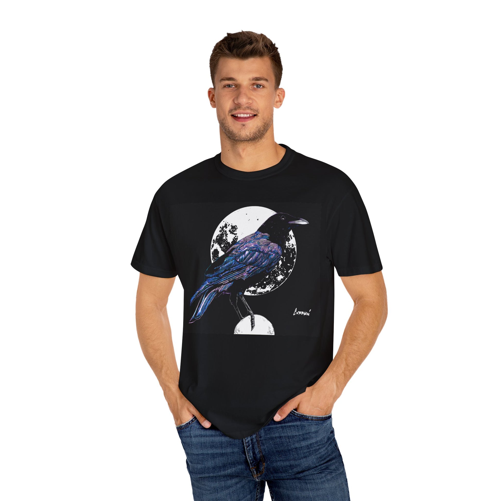 Crow Garment-Dyed T-Shirt for Nature Lovers