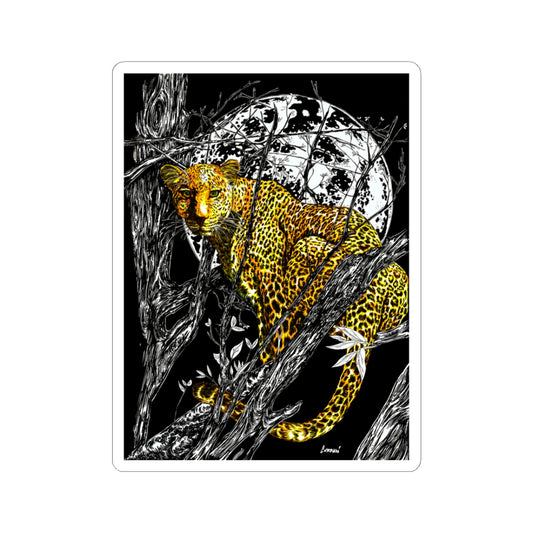 Vibrant Cheetah Kiss-Cut Stickers | Jungle Wild Animal Art for Nature Lovers