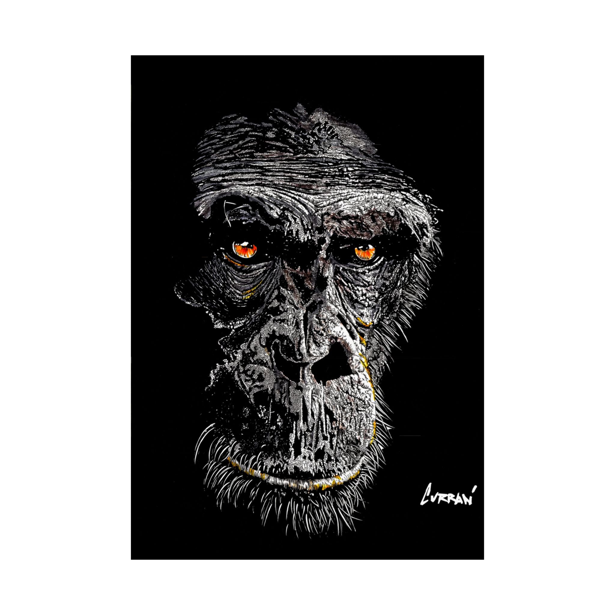 Gorilla Art Satin Poster - 300gsm | Bold Animal Wall Décor