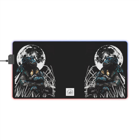 Gorilla Moon LED Gaming Mouse Pad - Illuminate Your Setup