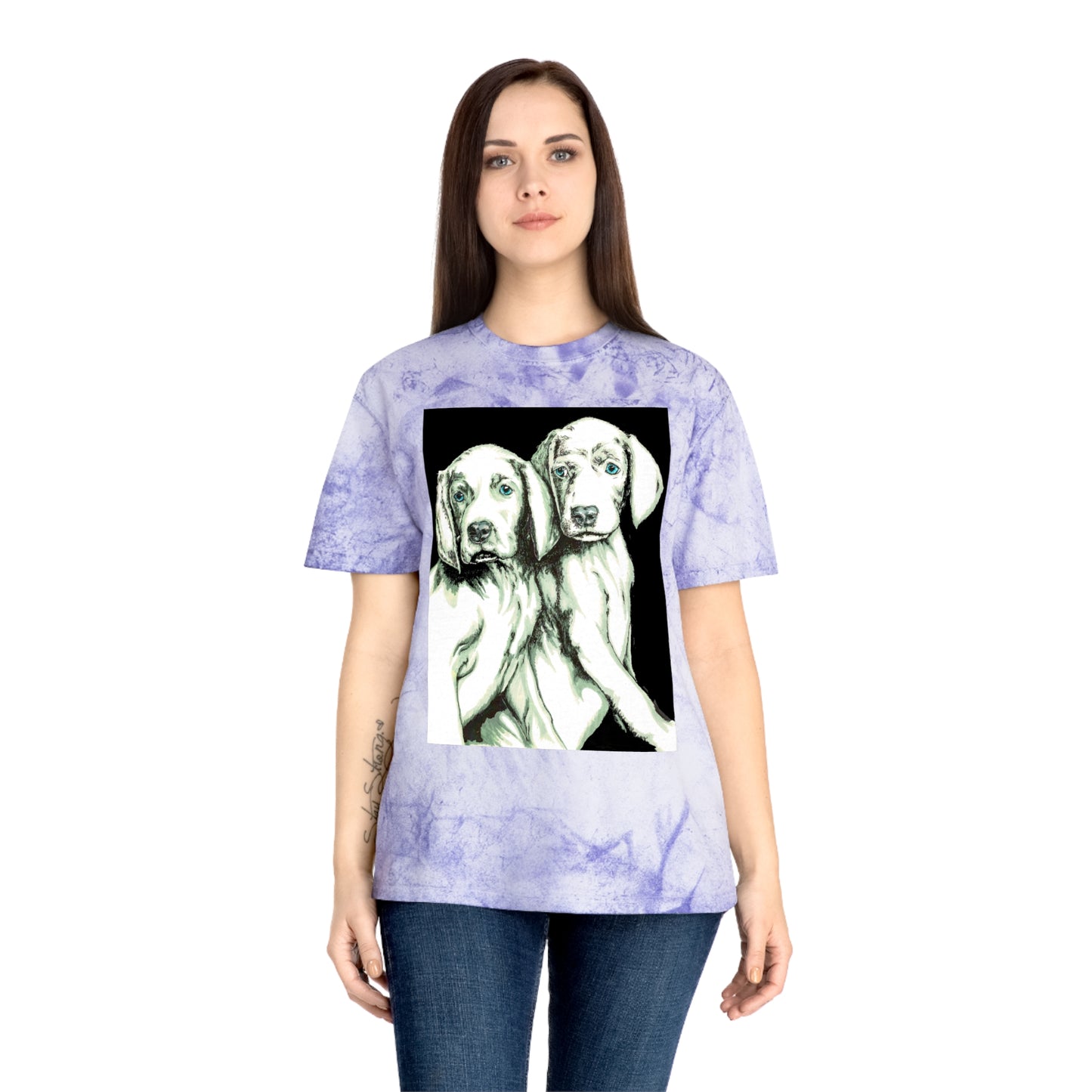 Color Blast Unisex T-Shirt with Playful Dog Design