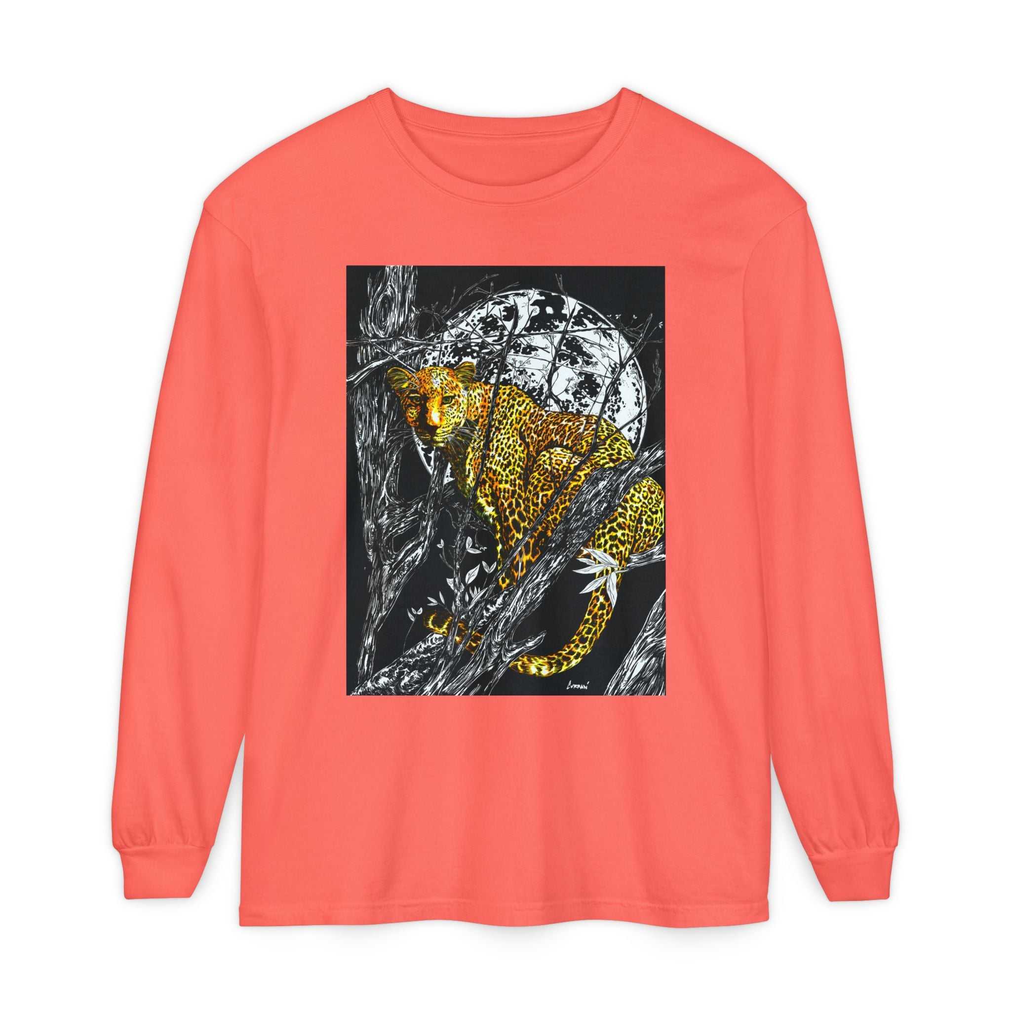 Wild Cheetah Unisex Long Sleeve T Shirt Eco-Friendly