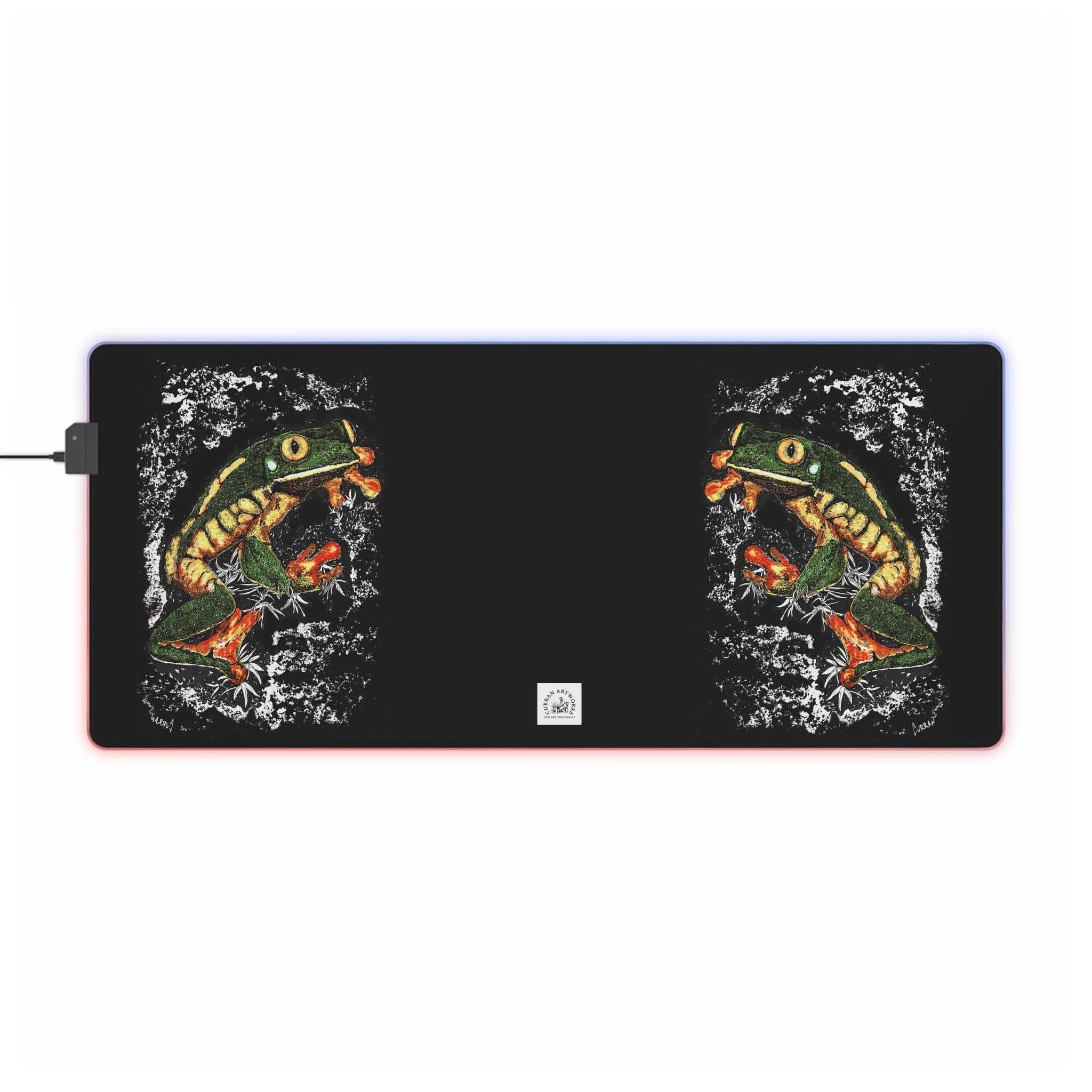 Vibrant LED Gaming Mouse Pad with Frog Design - Ideal for Gamers & Streamers making a perfect birthday gift or Christmas present! Get yours today!