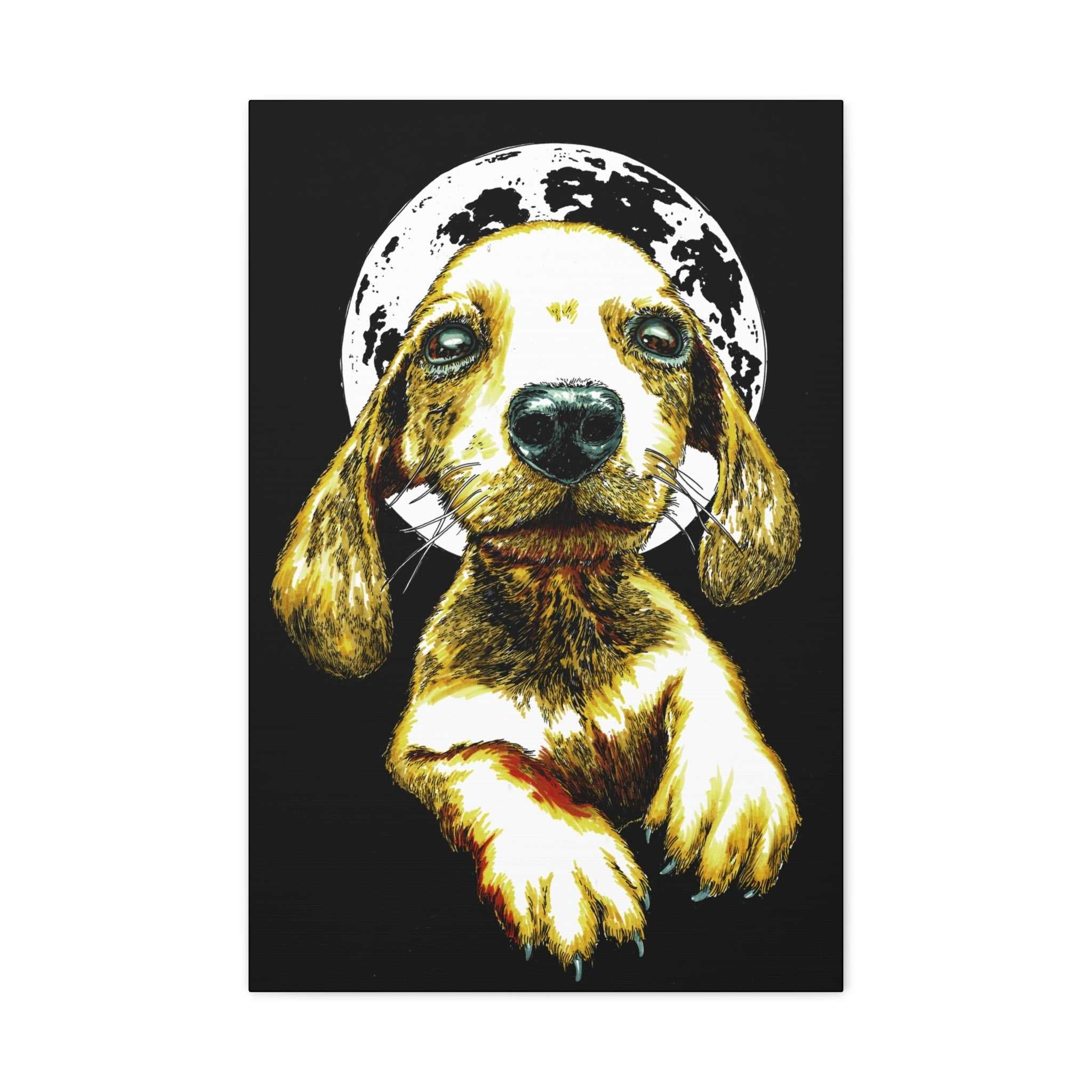 Add a touch of whimsy to your walls with our Whimsical Dog Canvas Wall Art - 1.25" Stretched Matte Print. Perfect for dog lovers!