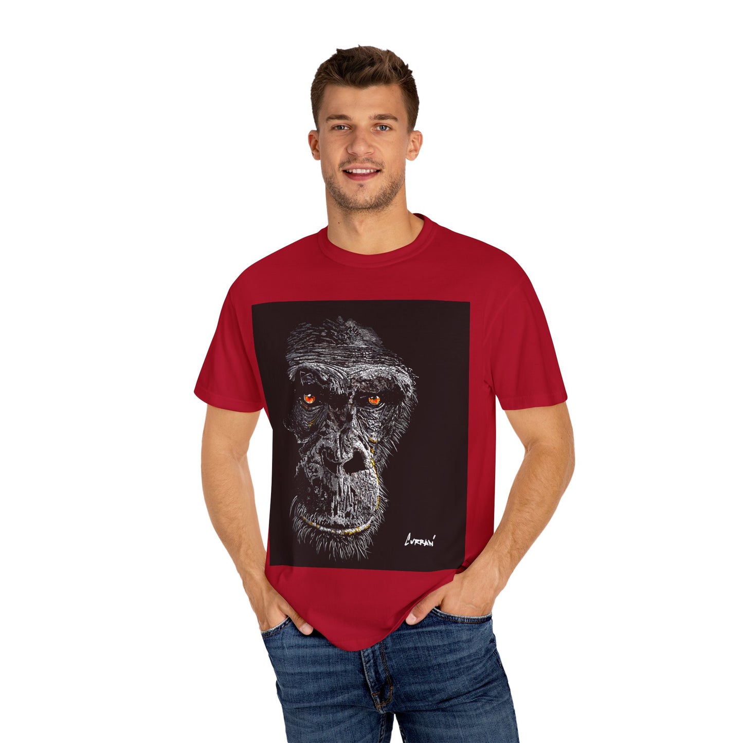 Gorilla Garment-Dyed Art T-Shirt | Unique Unisex Graphic Tee