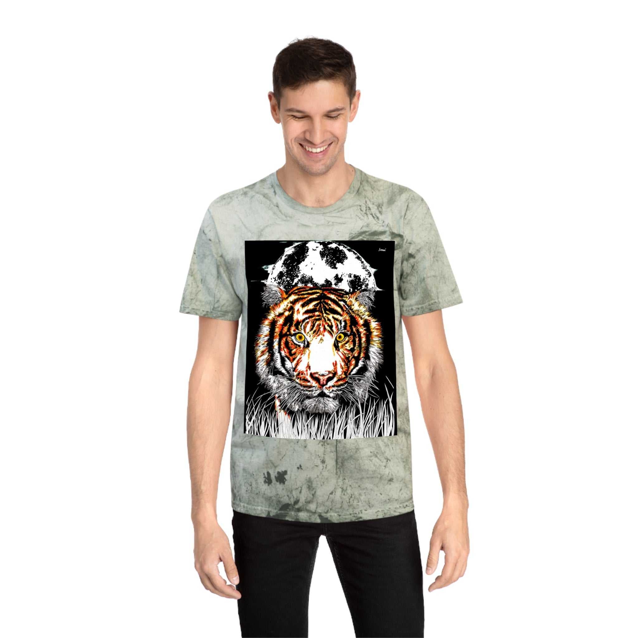 Color Blast Tiger Unisex T Shirt Original Hand Drawn Art
