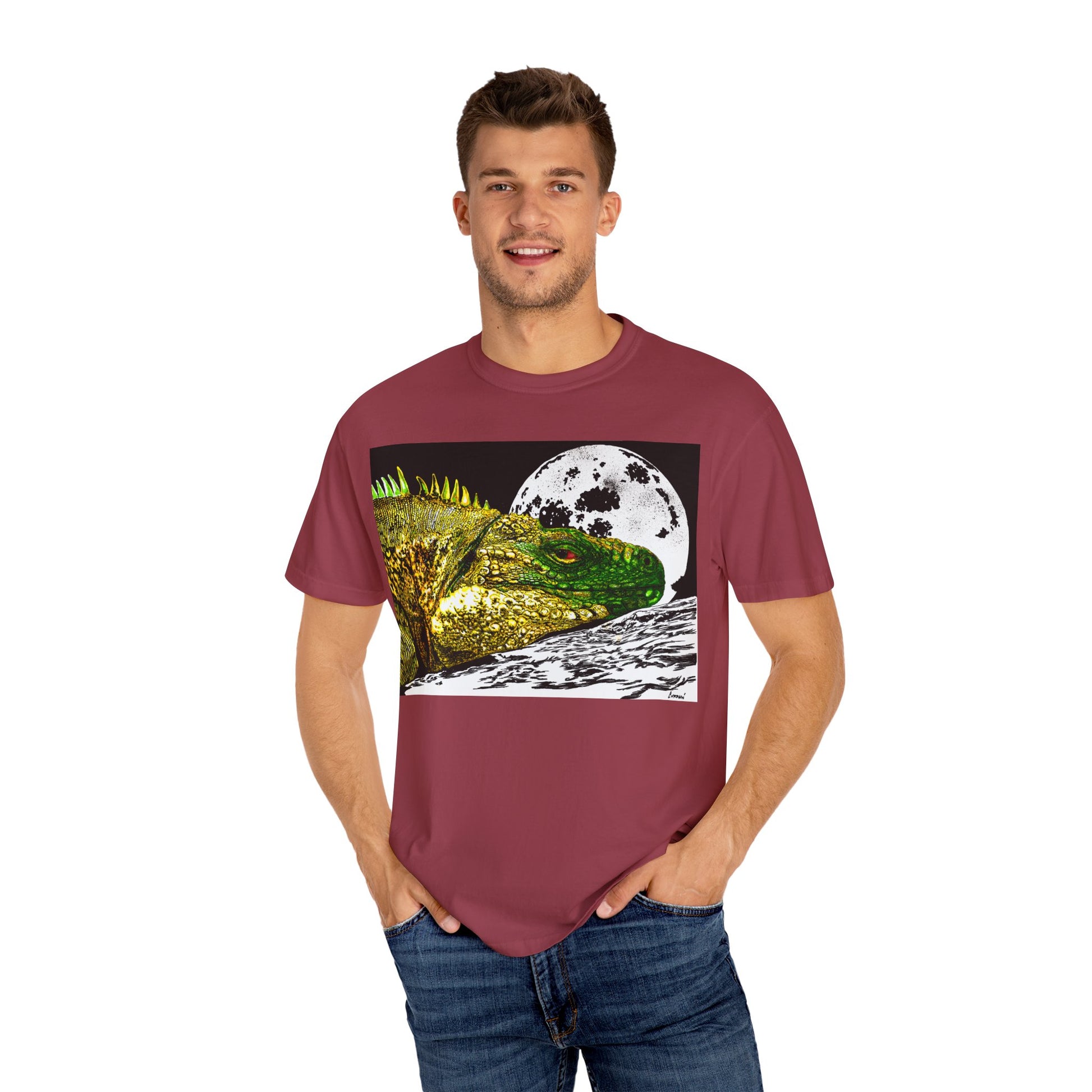 Graphic Iguana Moon Unisex T-Shirt - Nature Inspired Tee