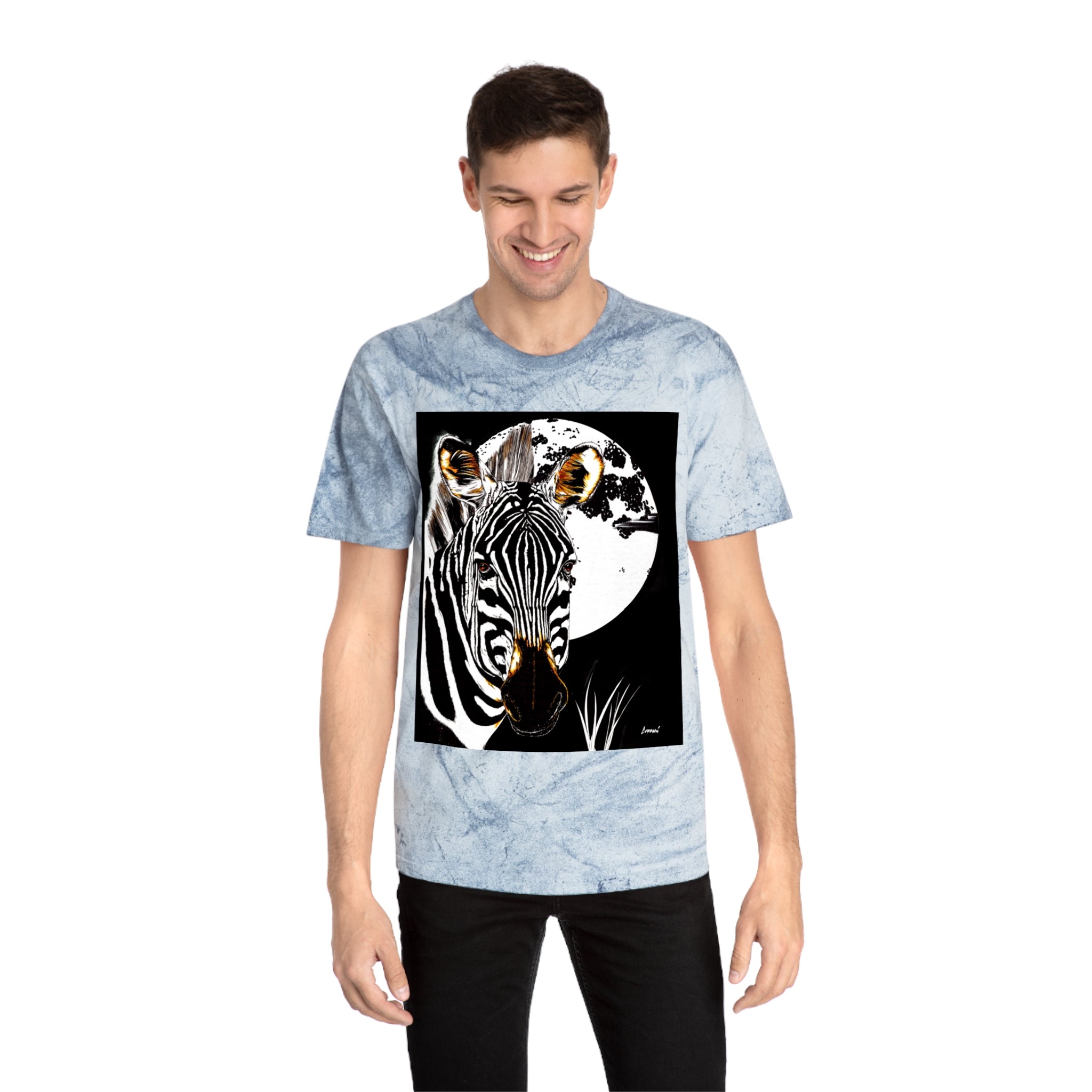 Color Blast Zebra Unisex T shirt
