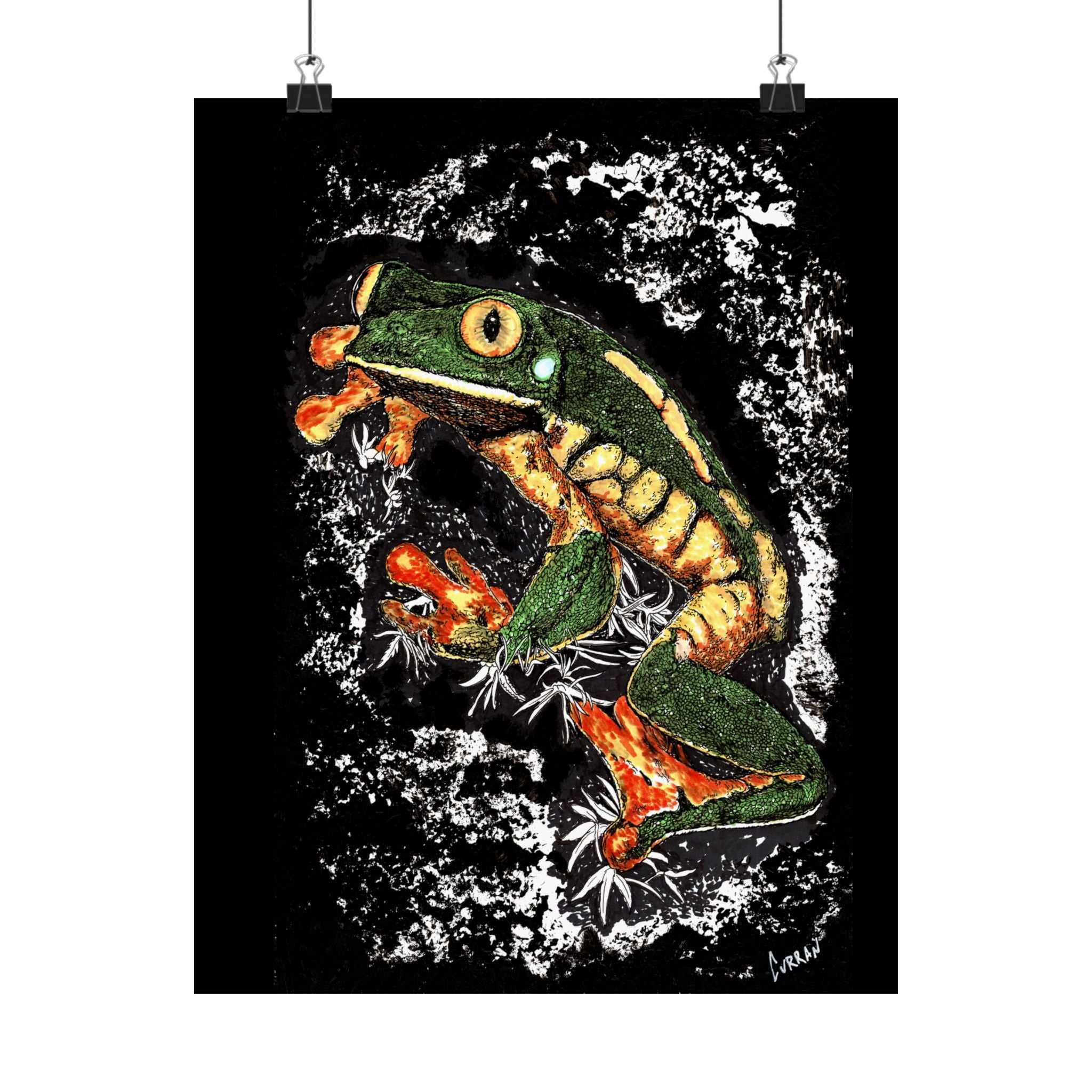 Discover the enchanting Frog Satin Poster - 300gsm Art Print for Nature Lovers. Bring the beauty of nature into your home today! Buy now.