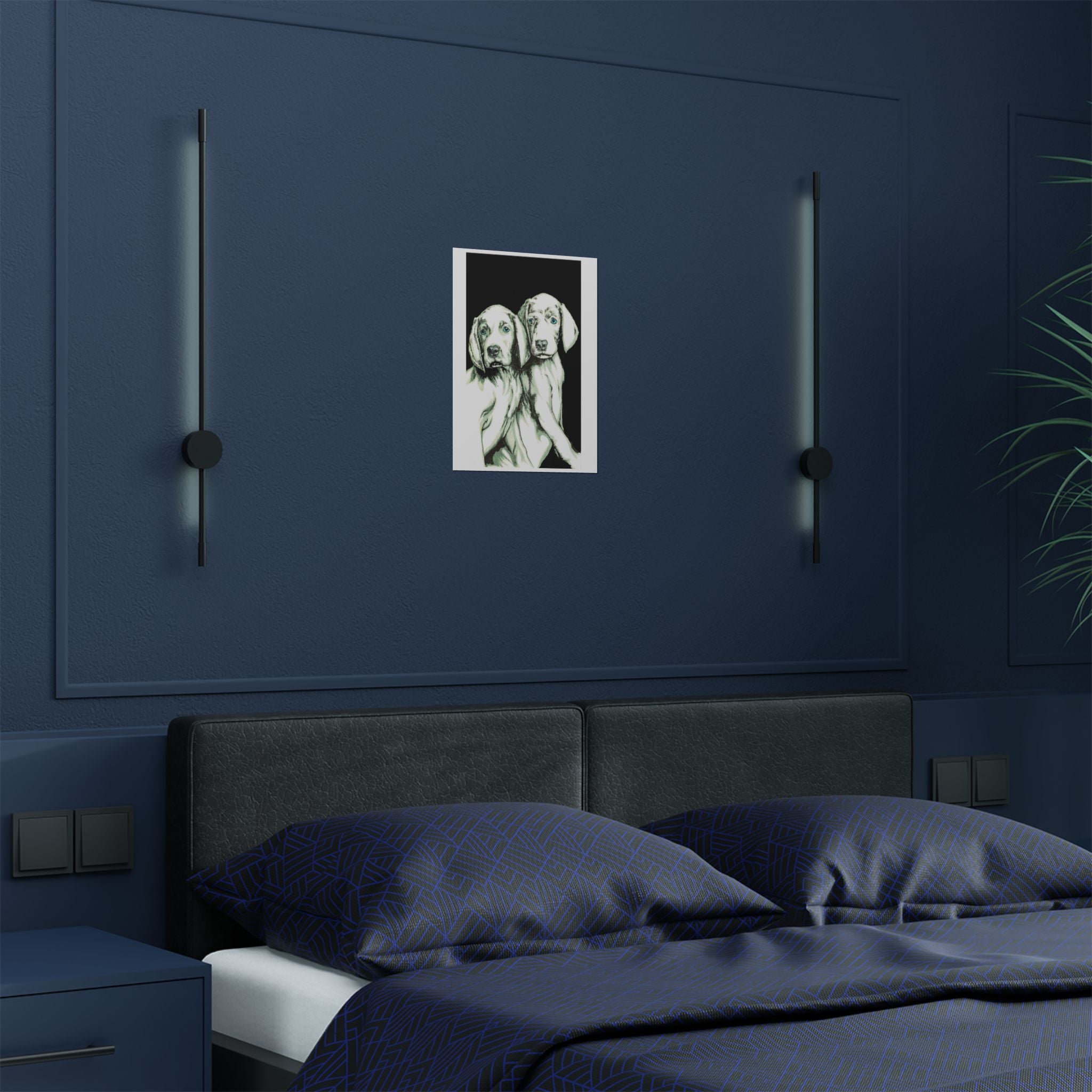 Custom Dog Art Satin Poster - Perfect for Pet Lovers