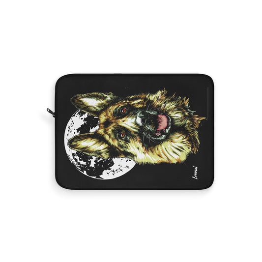 German Shepherd Moon Laptop Sleeve - Perfect for Dog Lovers