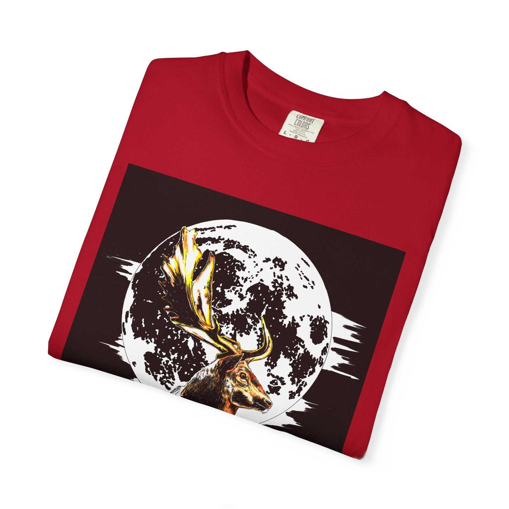 Moonlit Stag Unisex T-Shirt - Nature-Inspired Graphic Tee