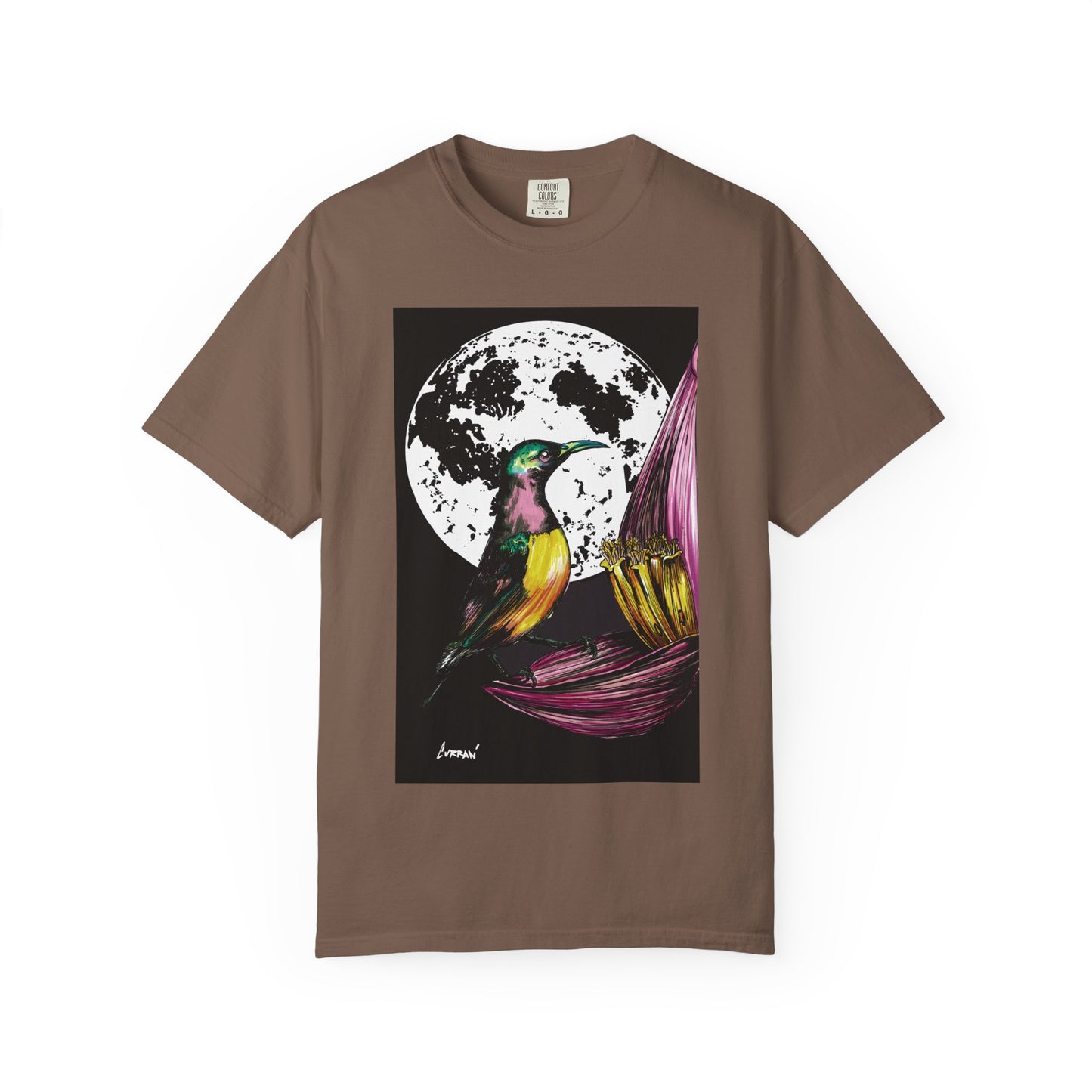 Moonlit Hummingbird Unisex T-Shirt - Vibrant Nature Design