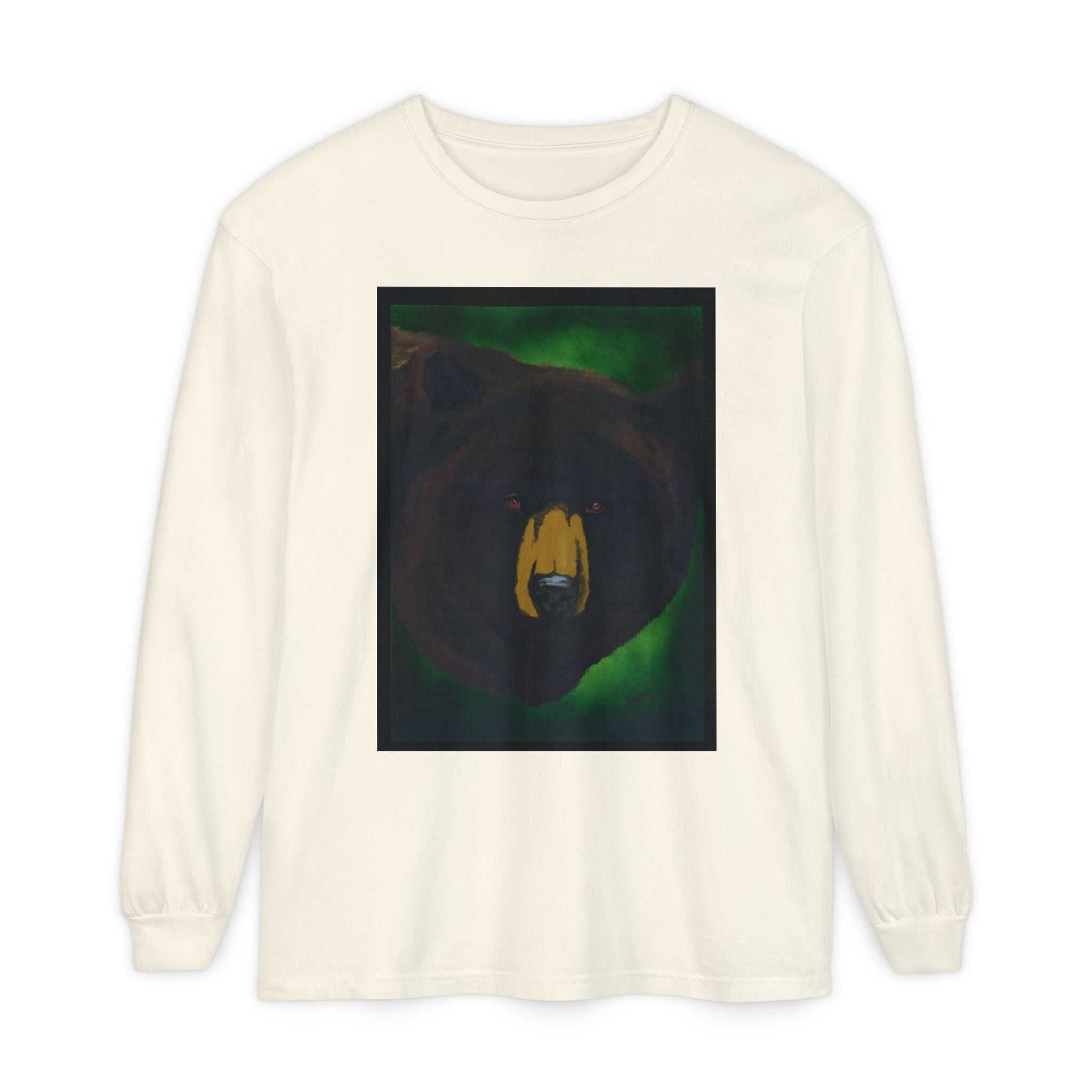 Brown Bear Portrait Long Sleeve Unisex T Shirt