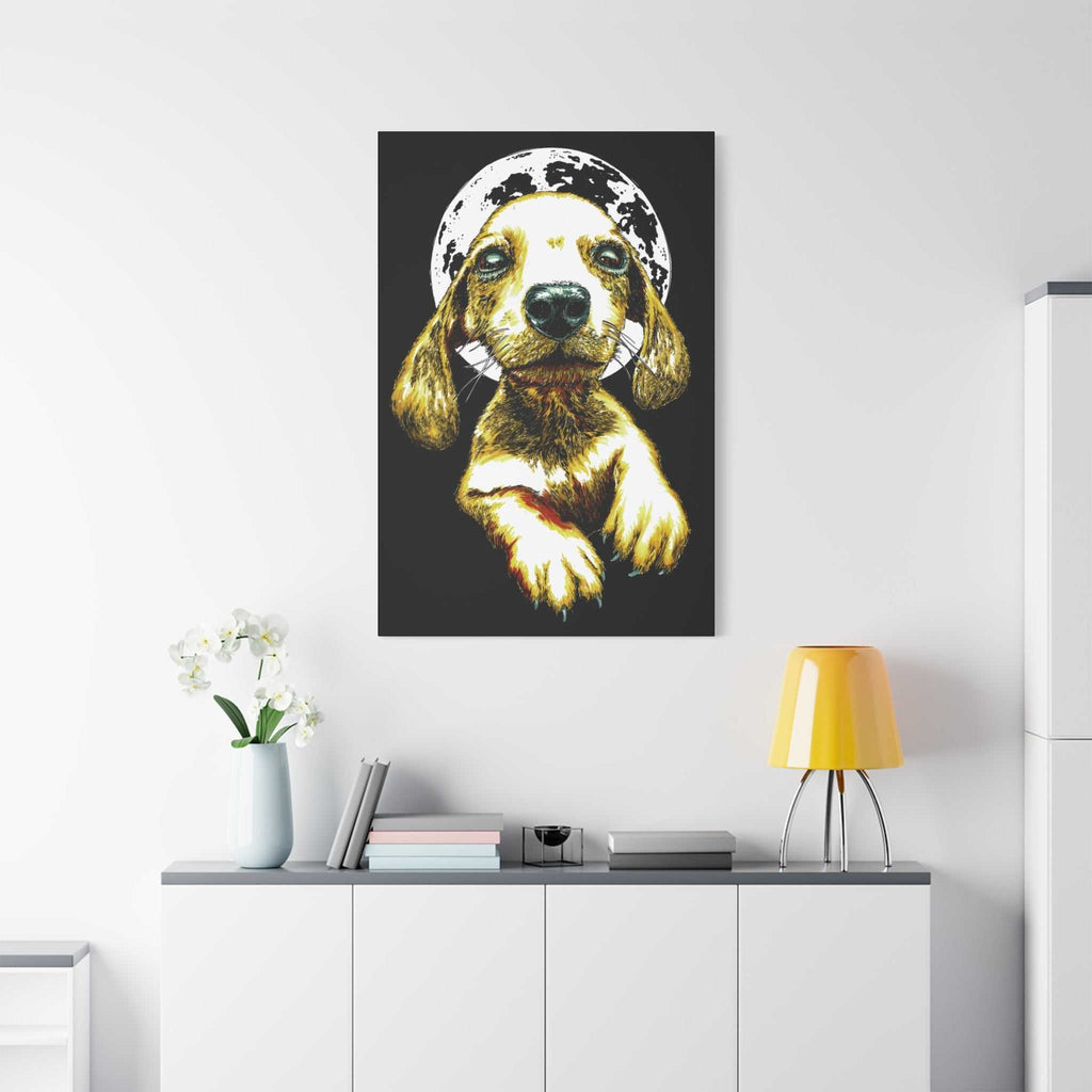 Whimsical Dog Canvas Wall Art - 1.25" Stretched Matte Print