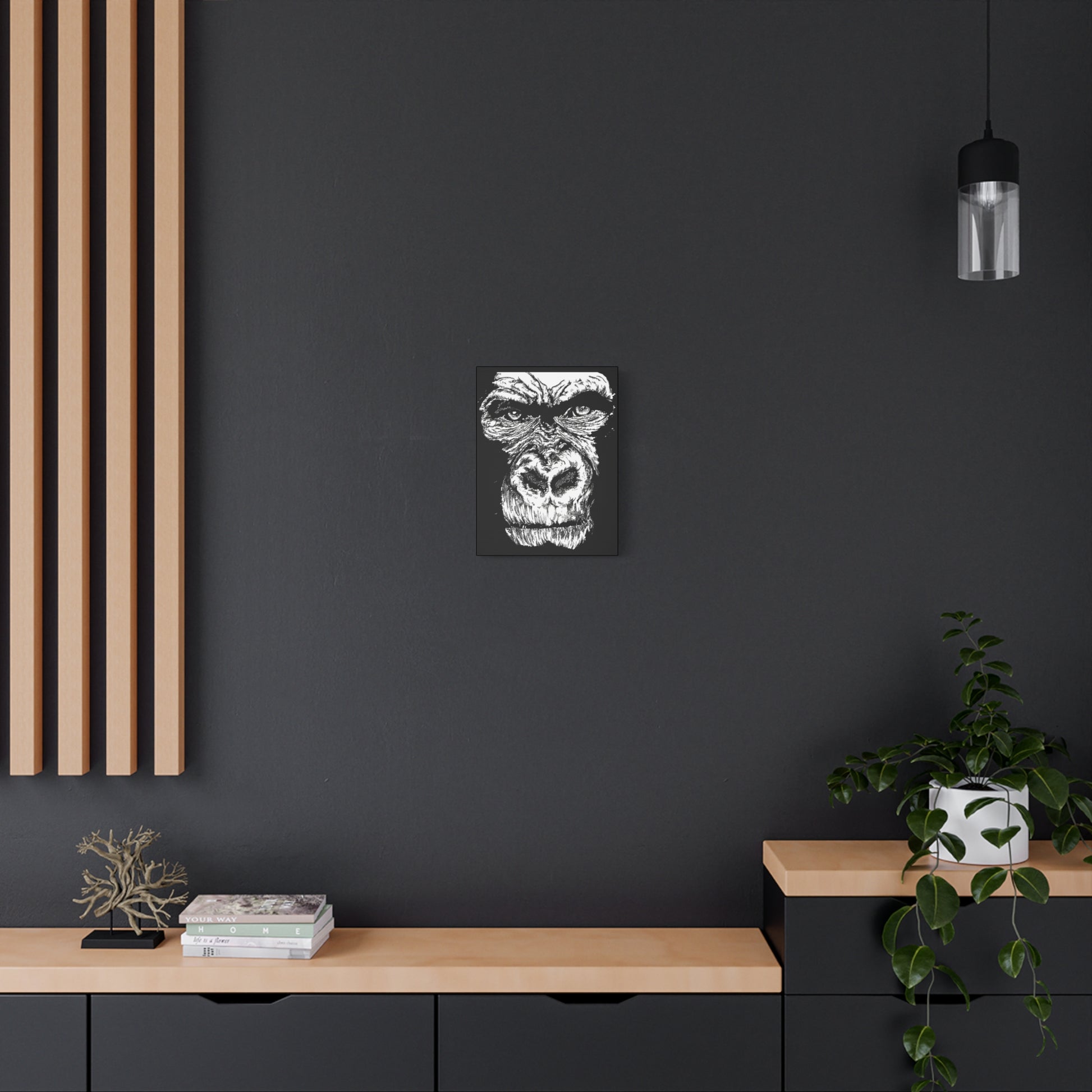 Gorilla Wall Art, Gorilla Print, Hand-Drawn Gorilla