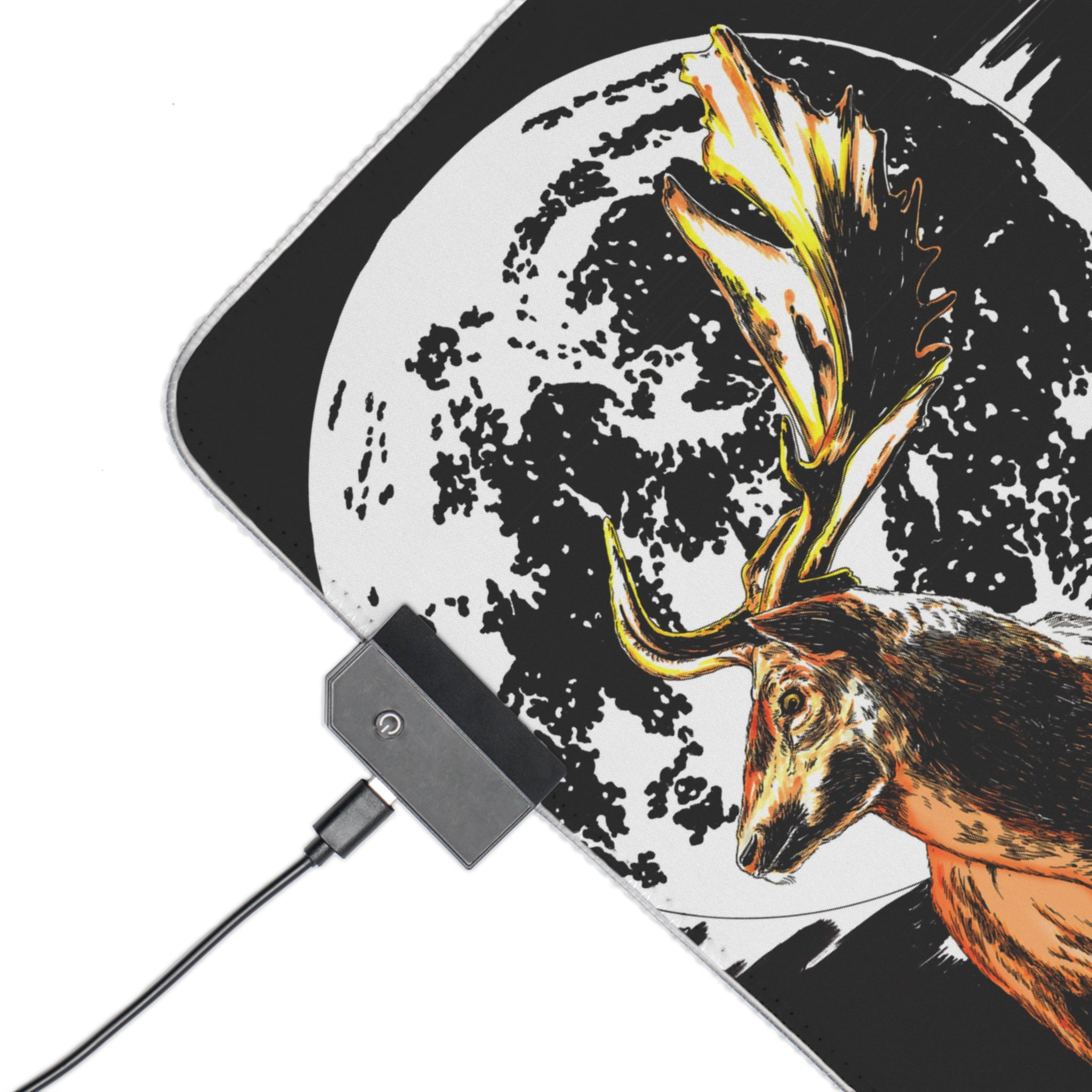 LED Gaming Mouse Pad with Majestic Moose Design