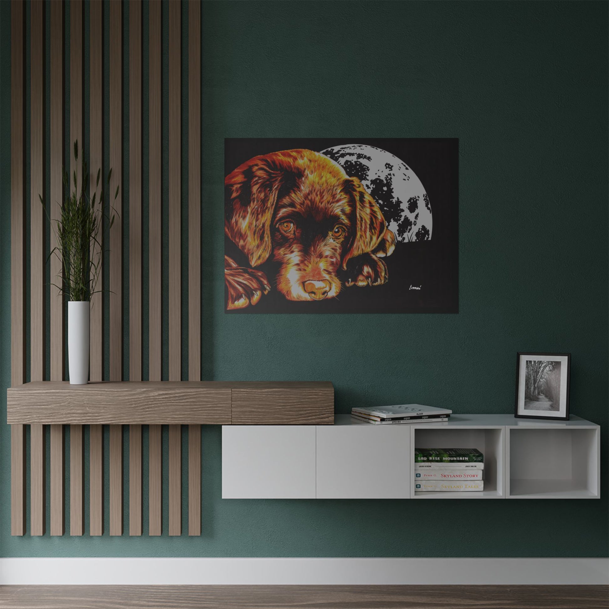 Chocolate Lab Puppy Adorable Dog Satin Poster