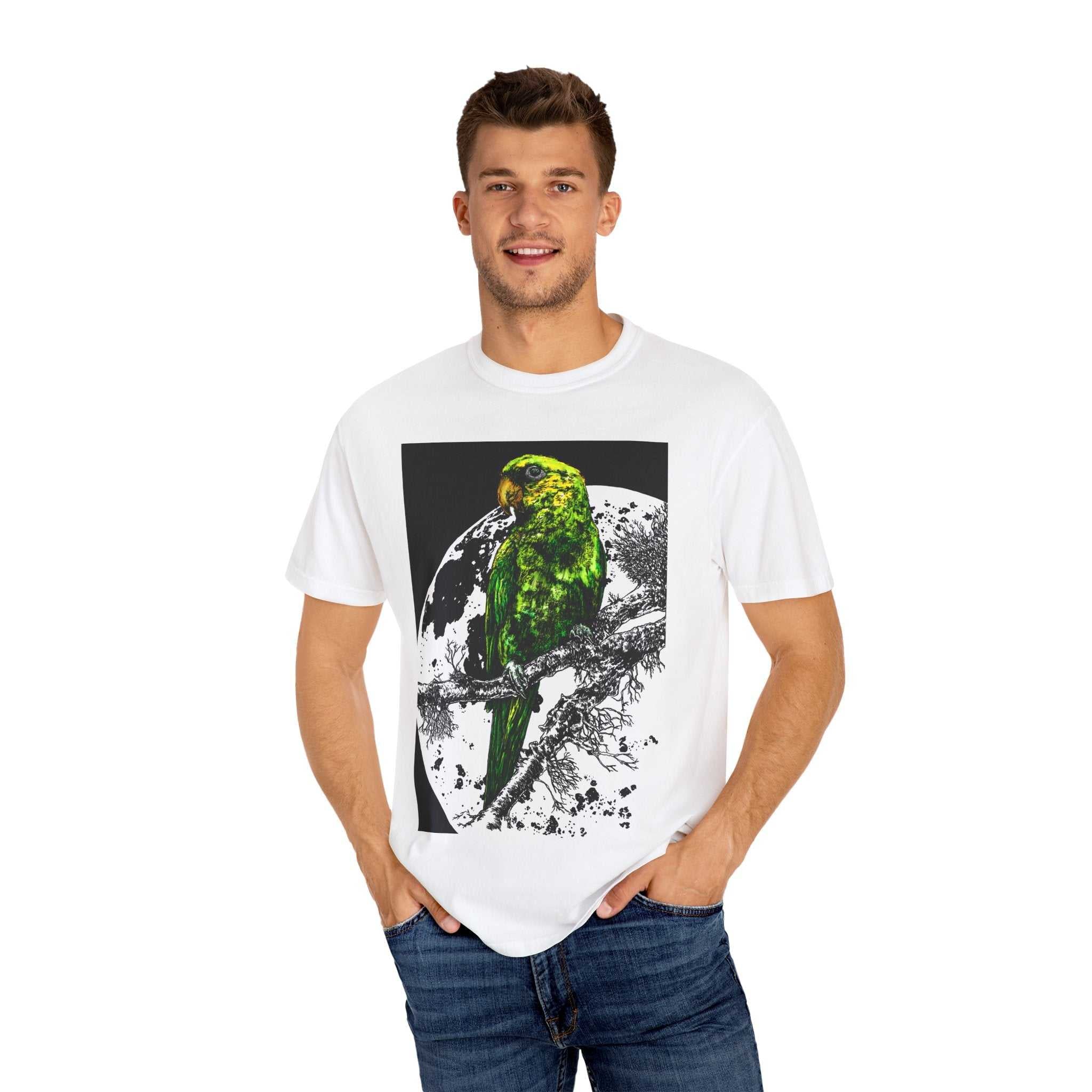 Cool Parrot in the Moonlight Unisex T-shirt