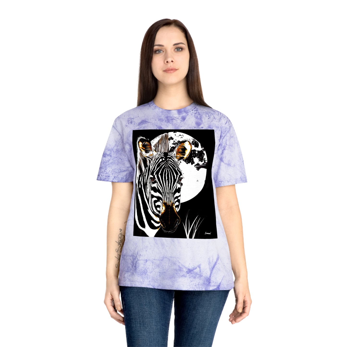 Color Blast Zebra Unisex T shirt