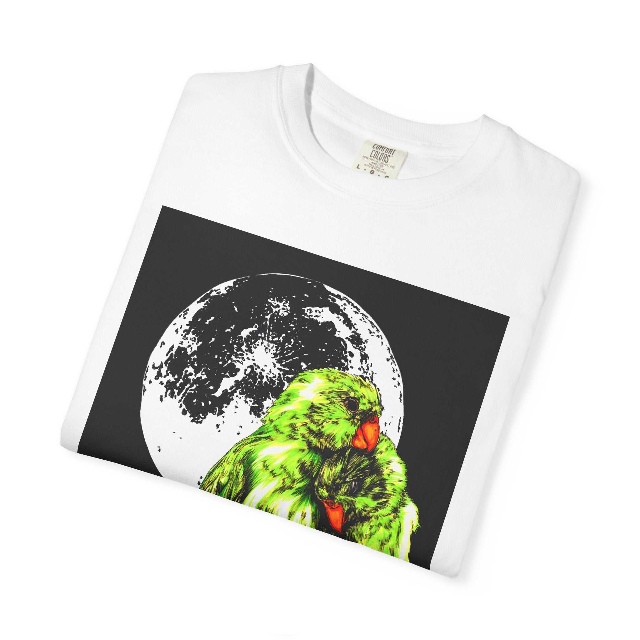 Parrots in the Moonlight Unisex T-shirt.