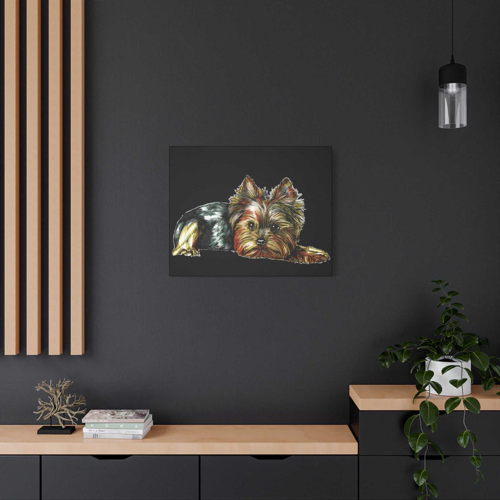Bring home our Yorkshire Terrier Canvas Art - Cute Dog Stretched Print for Pet Lovers and show off your furry friend in style!